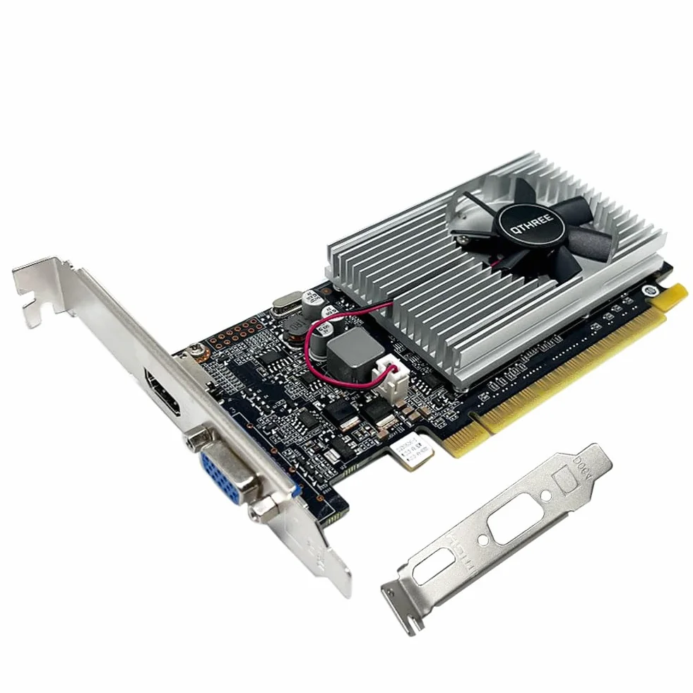 QTHREE Geforce GT 210 1G D3 64-bit Grafikkarte, 1x HDMI, 1x VGA, Low Profile Grafikkarten, Desktop-Grafikkarte für PC, PCI Express x16, DirectX 11