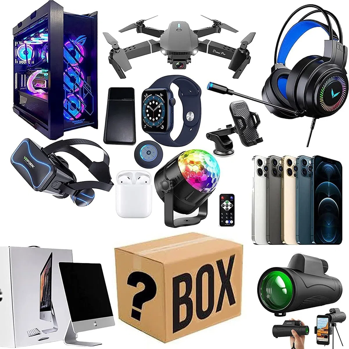 2026 Retourenpakete auf Paletten, 4-29 STK. Elektronik Geschenkset Kaufen Outlet Shop Schwarz,evg6
