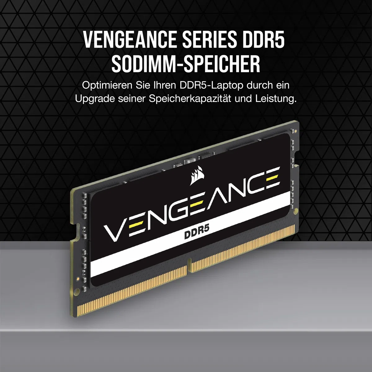 CORSAIR VENGEANCE SODIMM DDR5 RAM 32GB (2x16GB) Bis zu 5600MHz CL48-48-48-90 1.10V Intel XMP 3.0 Laptop-Speicher – Schwarz (CMSX32GX5M2A5600C48)