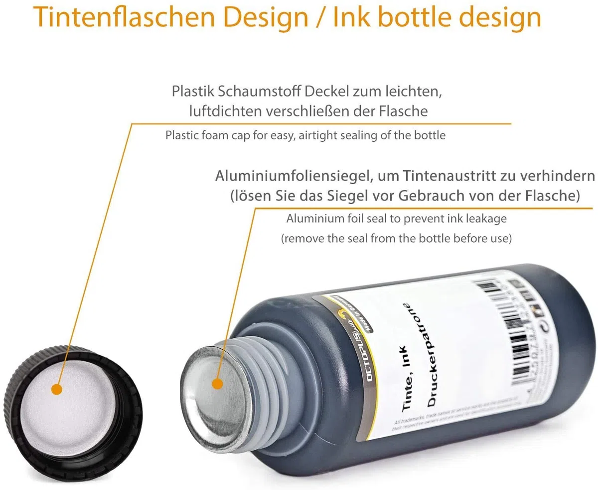 Pure Ink 4X 100 ml CMYK Druckertinte Nachfülltinte kompatibel für Patrone HP 932, 933, 940, 950, 951 Refill Set mit Zubehör und Nachfüllanleitung