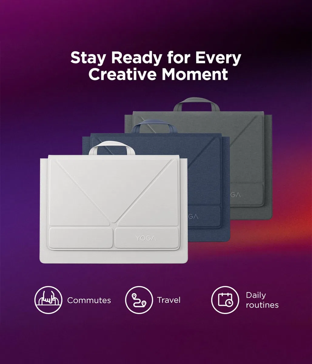 Lenovo Yoga Tote Sleeve | Flexibel Laptophülle 16 Zoll | Schlank und Leicht | Farbe Cosmic Blau