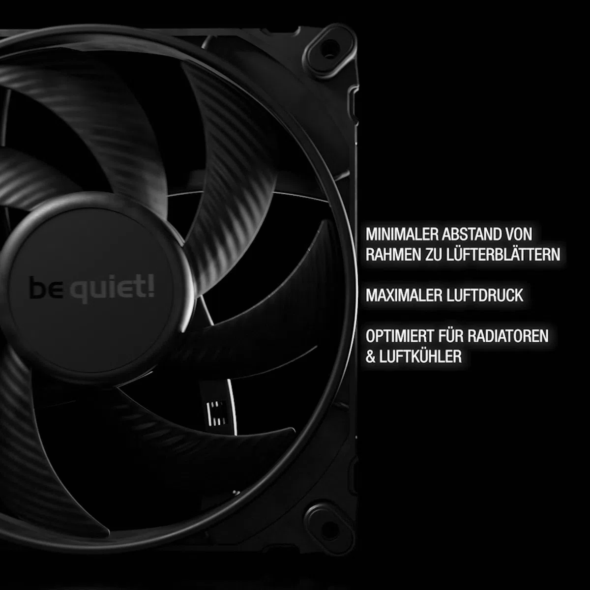 be quiet! Silent Wings Pro 4 140mm PWM Lüfter, optimierte Lüfterblätter, außergewöhnlich hohe Performance, Speed Switch für maximale PWM-Drehzahl, 6-Pol-Lüftermotor Fluid-Dynamic-Lager, Schwarz, BL099
