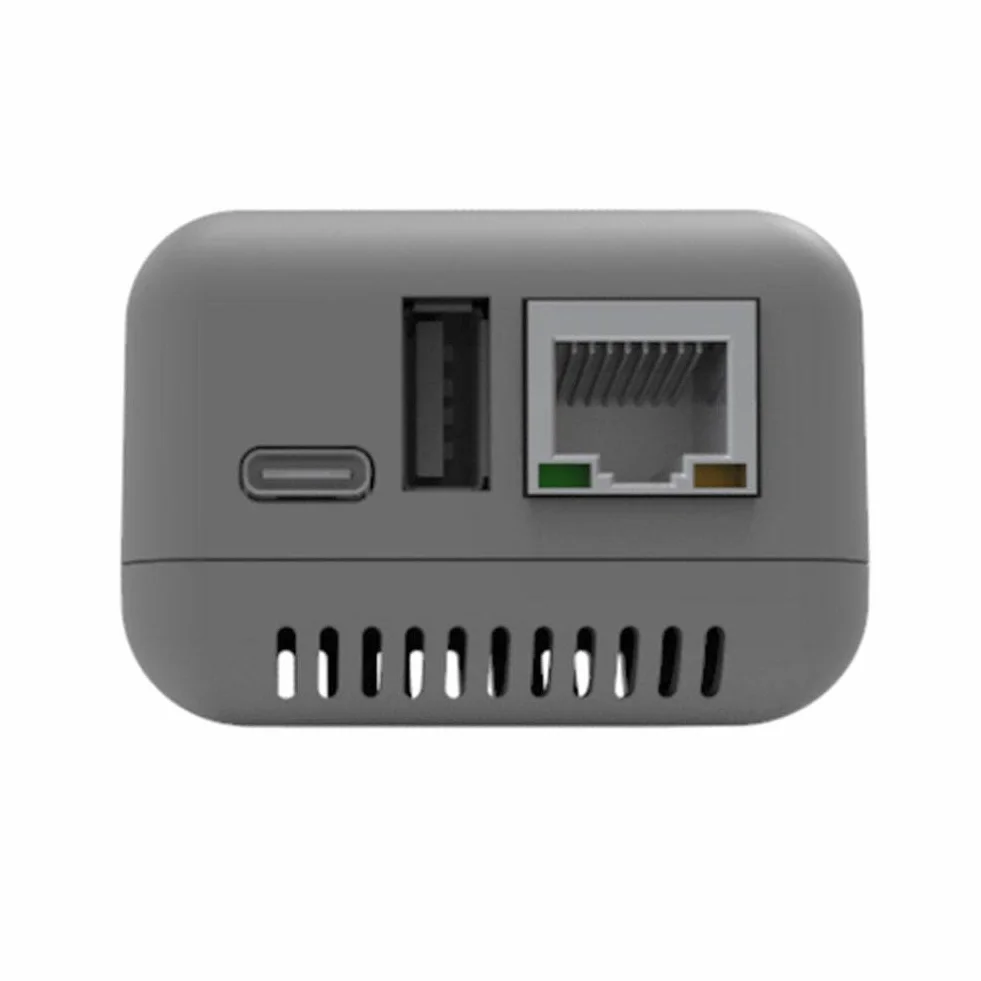 Kabelloser Mini-Druckserver-Adapter für USB-Drucker, USB-2.0-Anschluss, schneller 10/100 Mbit/s, RJ-45-LAN-Port, Ethernet, Druck-graue Netzwerkversion