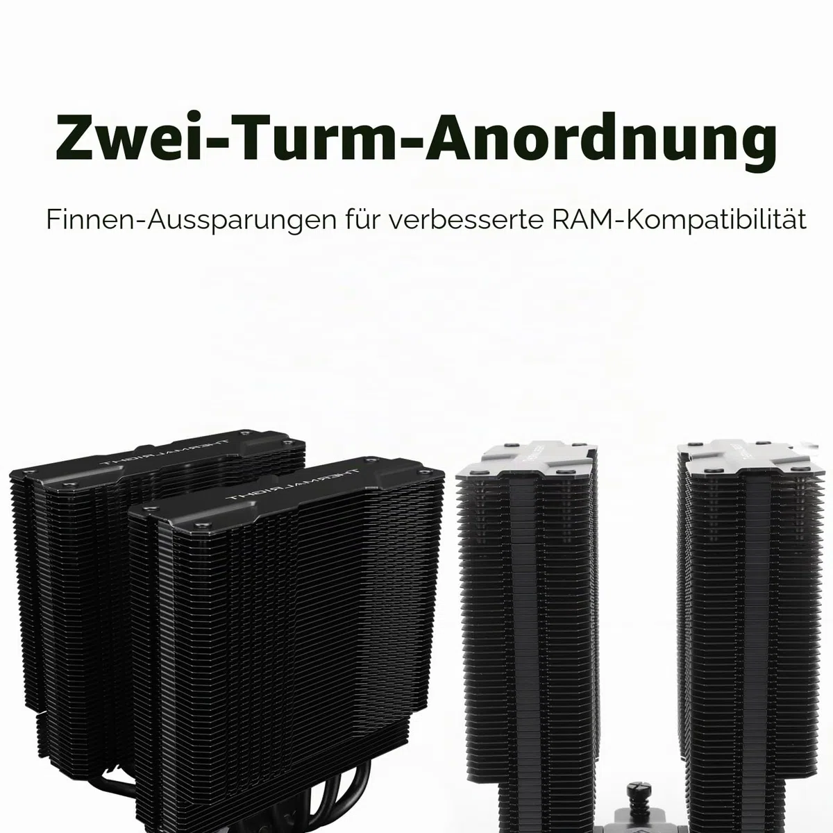 TR Peerless Assassin 120 Black CPU-Luftkühler, 6 Heatpipes, Dual TL-C12B 120mm PWM Lüfter, AGHP-Technologie, für AMD AM4 AM5,Intel 1700/1150/1155/1200/2011