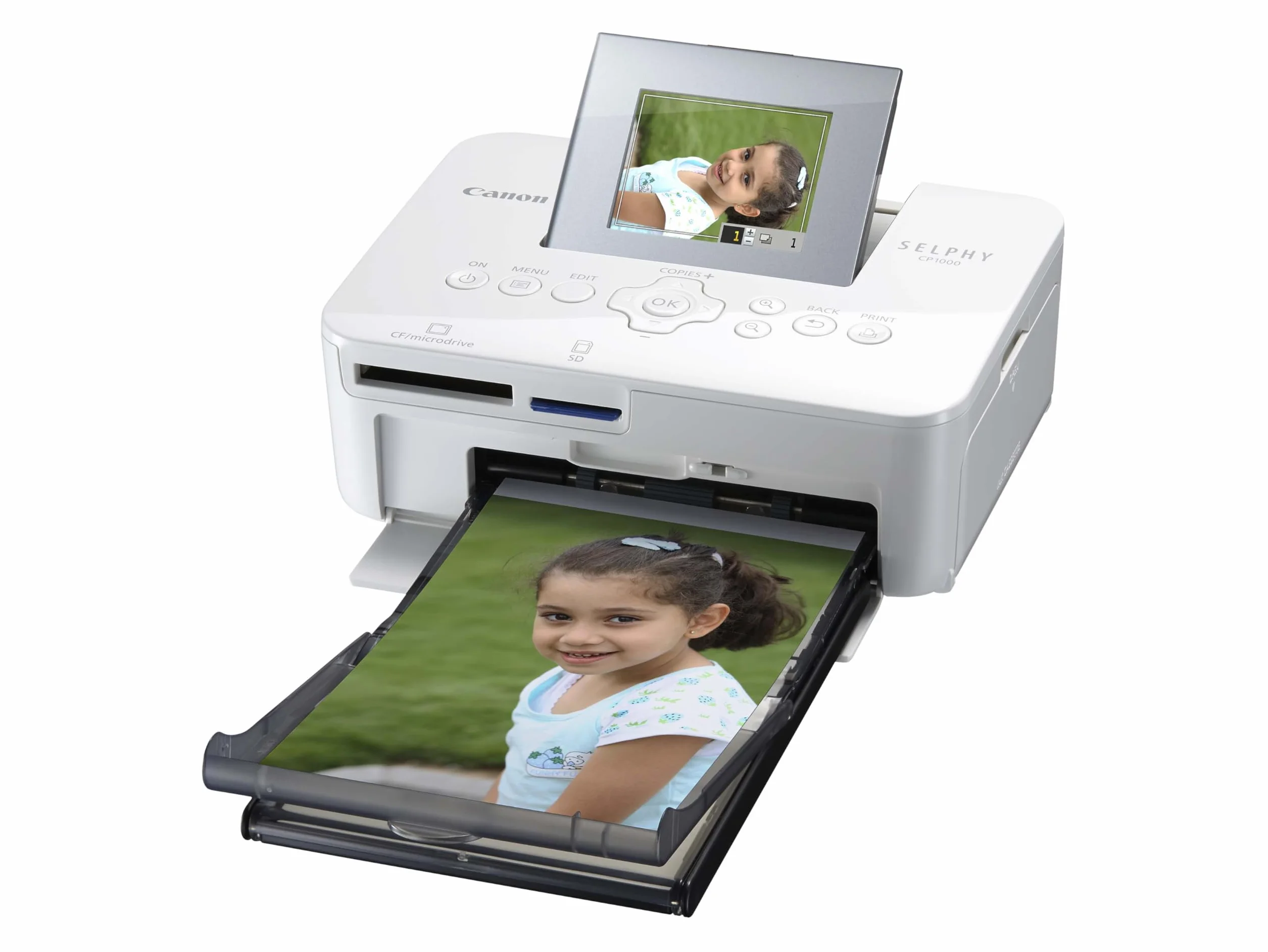 Canon SELPHY CP1000 Fotodrucker, Direktdruck von Kameras, Speicherkarten oder USB-Sticks, weiß