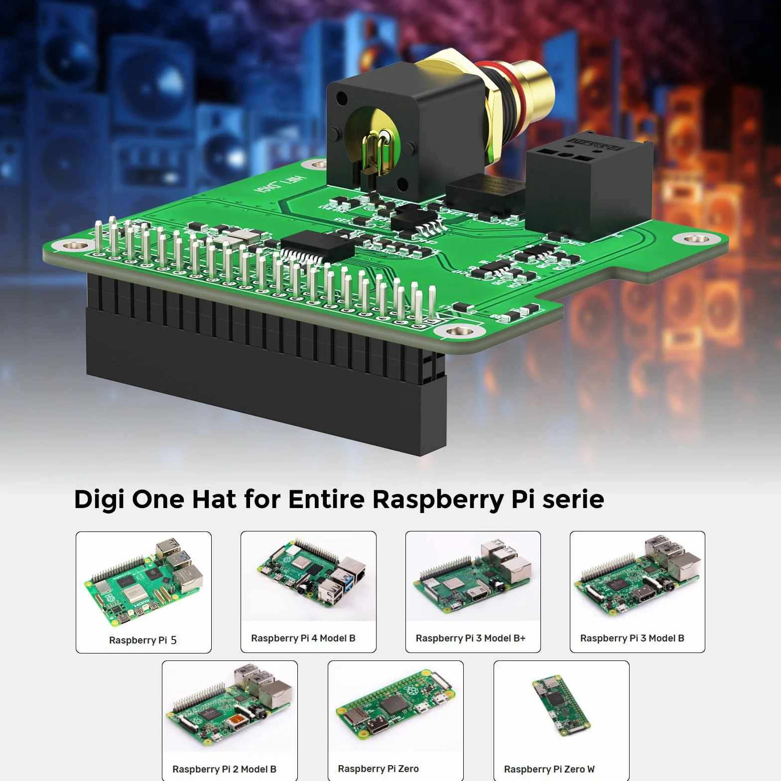 InnoMaker Digi One HAT für die gesamte Raspberry Pi-Serie, S/PDIF(IEC60958-3) Digitale Audiokarte für HiFi-Sound