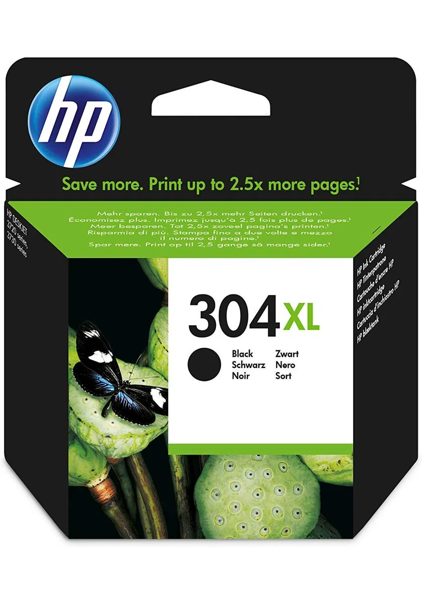 HP 304XL (N9K08AE) Original Druckerpatrone Schwarz mit hoher Reichweite für HP DeskJet 26xx, 37xx, ENVY 50xx