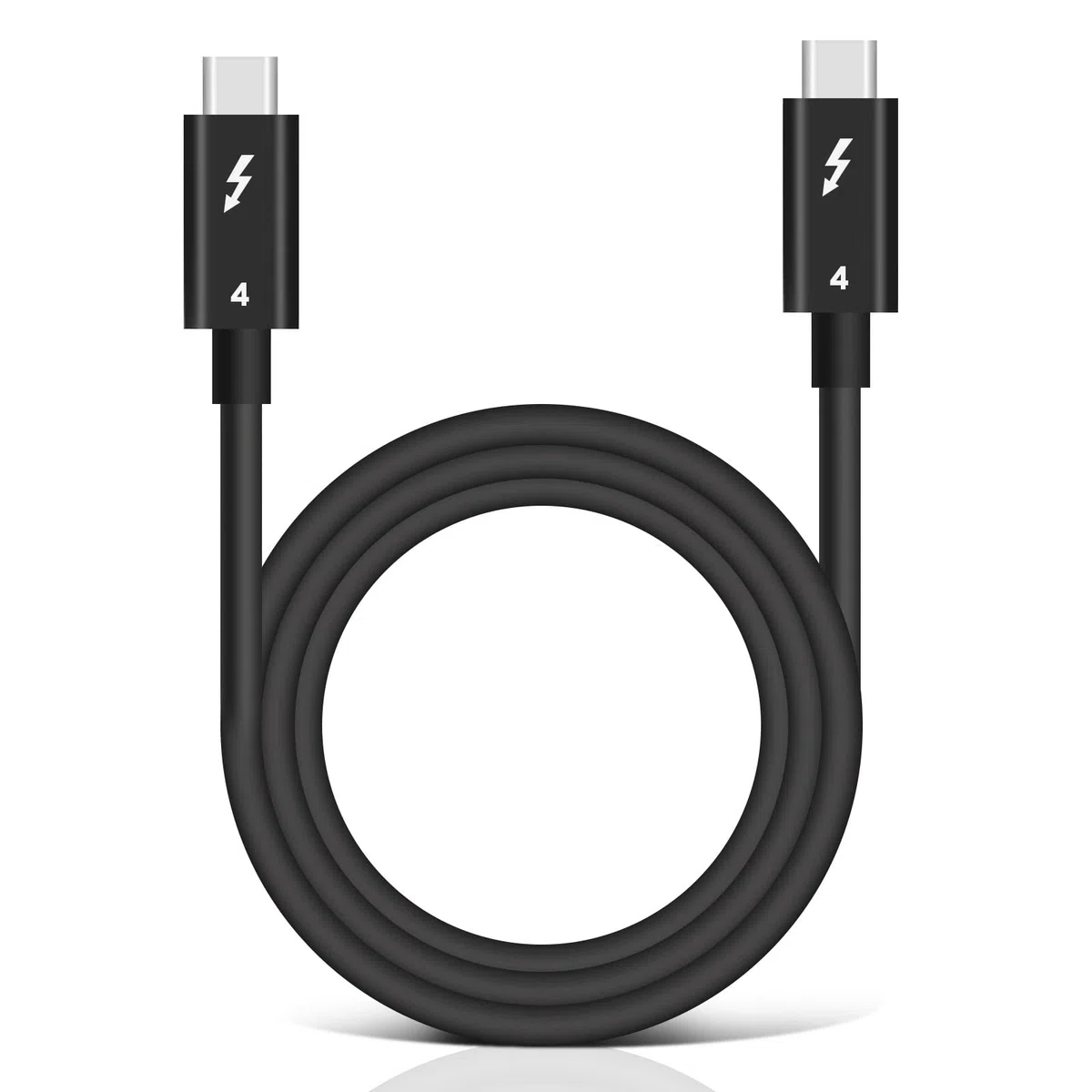 Thunderbolt 4 kompatibles USB-C Kabel (2m), 100W Laden, 40Gbps Datenübertragung, 2x 4K 60Hz Bild/Video, eGpu PCI Express