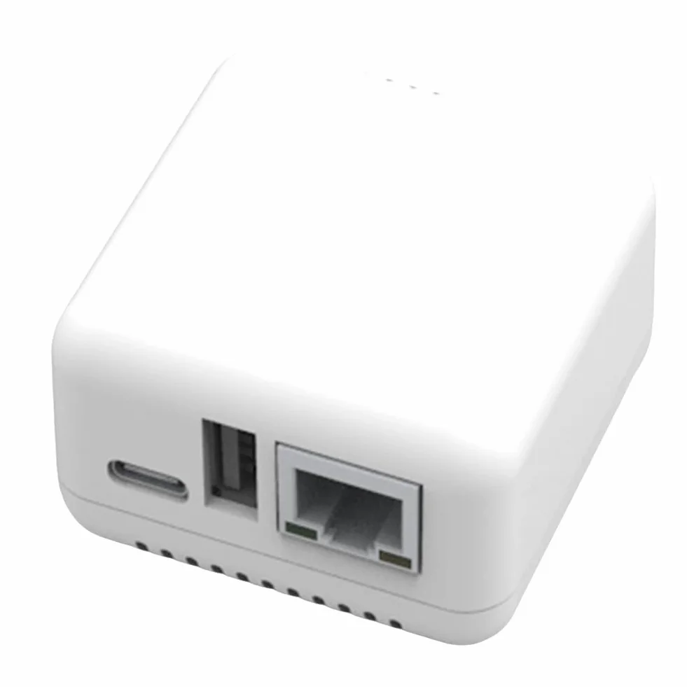 1PCS NP330 USB 2.0 Print Server USB2.0 Mini -Druckerserver 100mbit / S RJ45 -Verbindung für Androids -Telefone EU -Stecker
