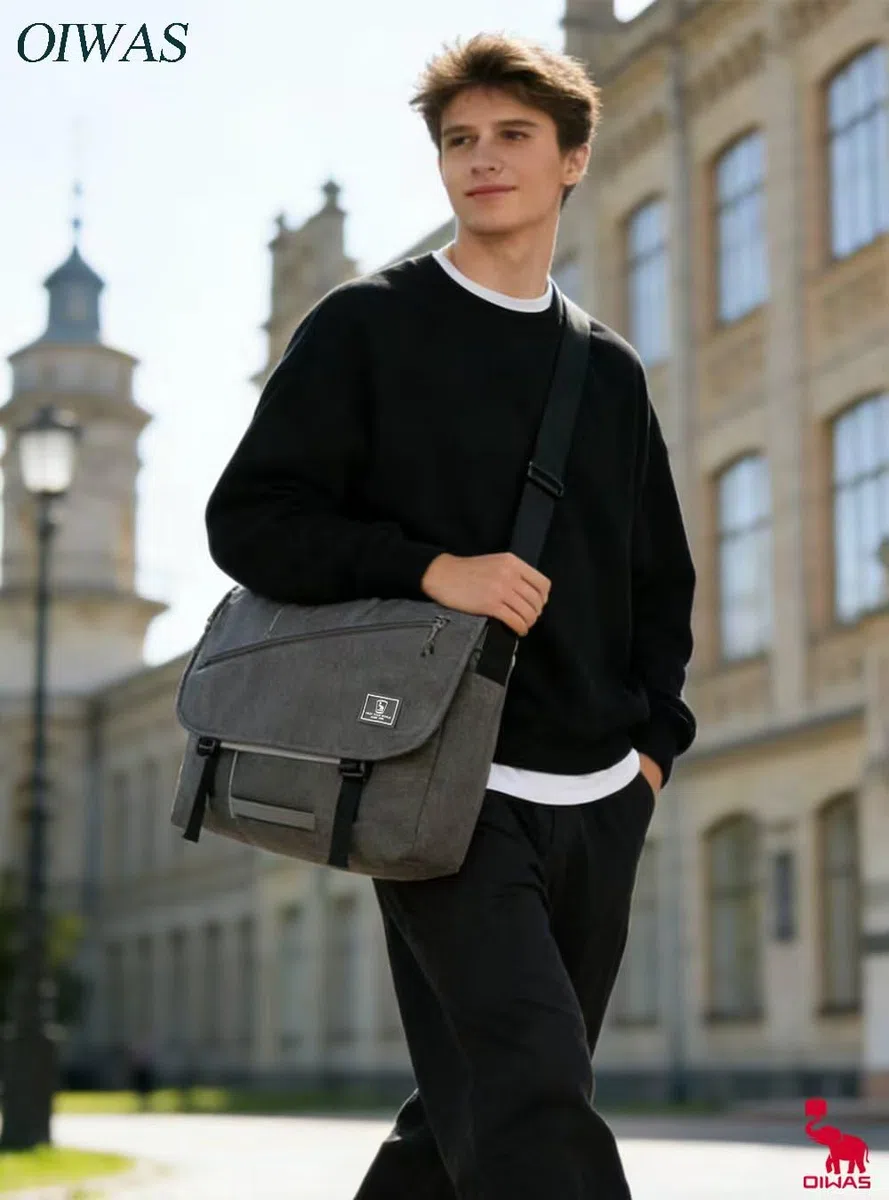 OIWAS Umhängetaschen Herren Groß, Messenger Bag für 14 15.6 Zoll Laptop Männer Kuriertasche Damen Arbeitstasche Laptoptasche Aktentasche Business Büro Uni Reise Alltag