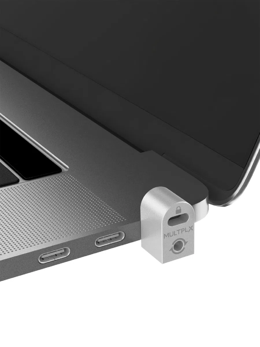 Laptop-Schlossadapter für Kensington-Schloss | Fügt jedem Laptop, einschließlich MacBook, einen Sicherheitsschlitz hinzu | Verwendung mit Standard-T-Bar-Kabelschlössern