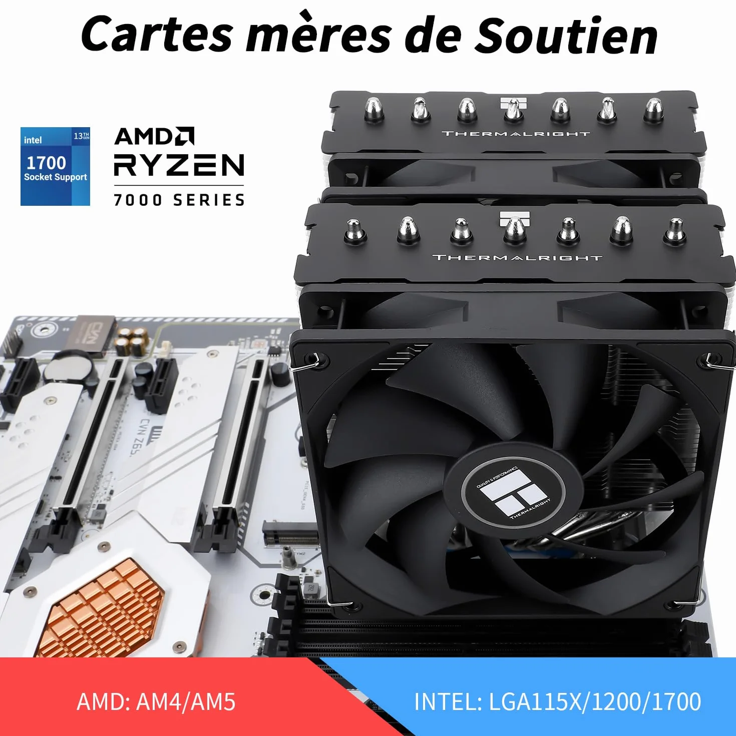 Thermalright Phantom Spirit 120 SE CPU-Luftkühler, 7 Heatpipes CPU-Kühler, Dual 120mm TL-C12B V2 PWM-Lüfter, AGHP 4.0 Technologie, für AMD AM4/AM5/Intel lga1851/1700/1150/1151/1200, PC-Kühler