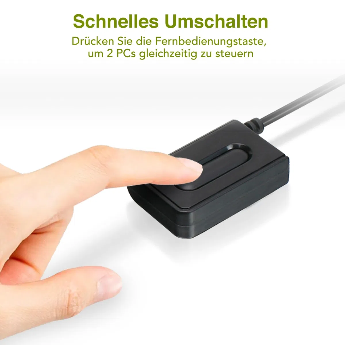 IOGEAR HDMI KVM Switch 2 PC 1 Monitor 1080@60Hz Full HD für Maus, Tastatur, Drucker mit USB/HDMI-Kabel und Fernbedienung, Plug n Play, kompatibel mit Win11/10, Mac