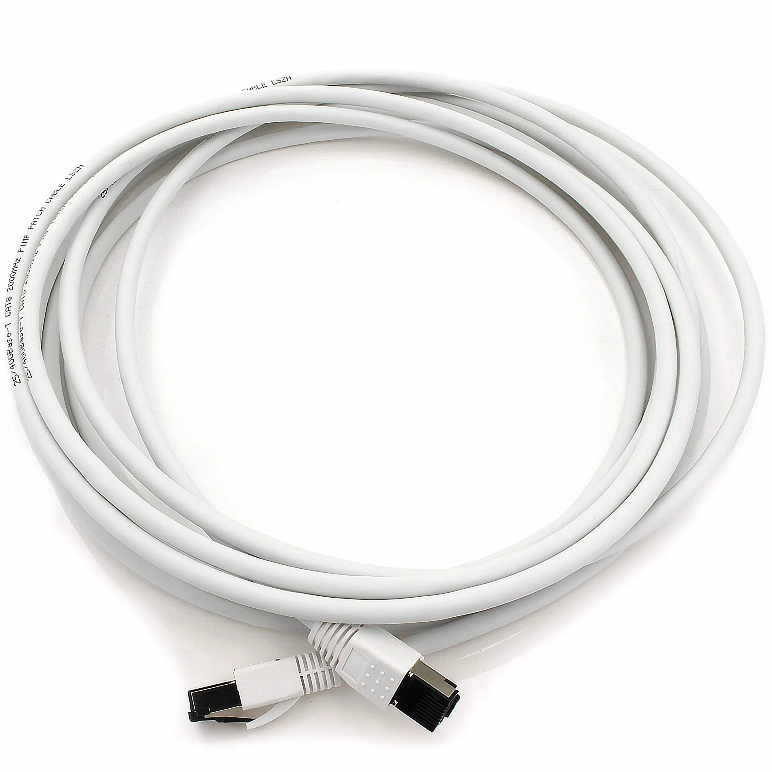 1aTTack.de 1m Cat 8 Netzwerkkabel CAT8 Kabel Weiss - 10 Stück Cat.8 Lan 2000 Mhz 40 Gbit s 40GBase-T Poe+ Patchkabel Ethernetkabel LSZH - 10 x 1 Meter Weiss