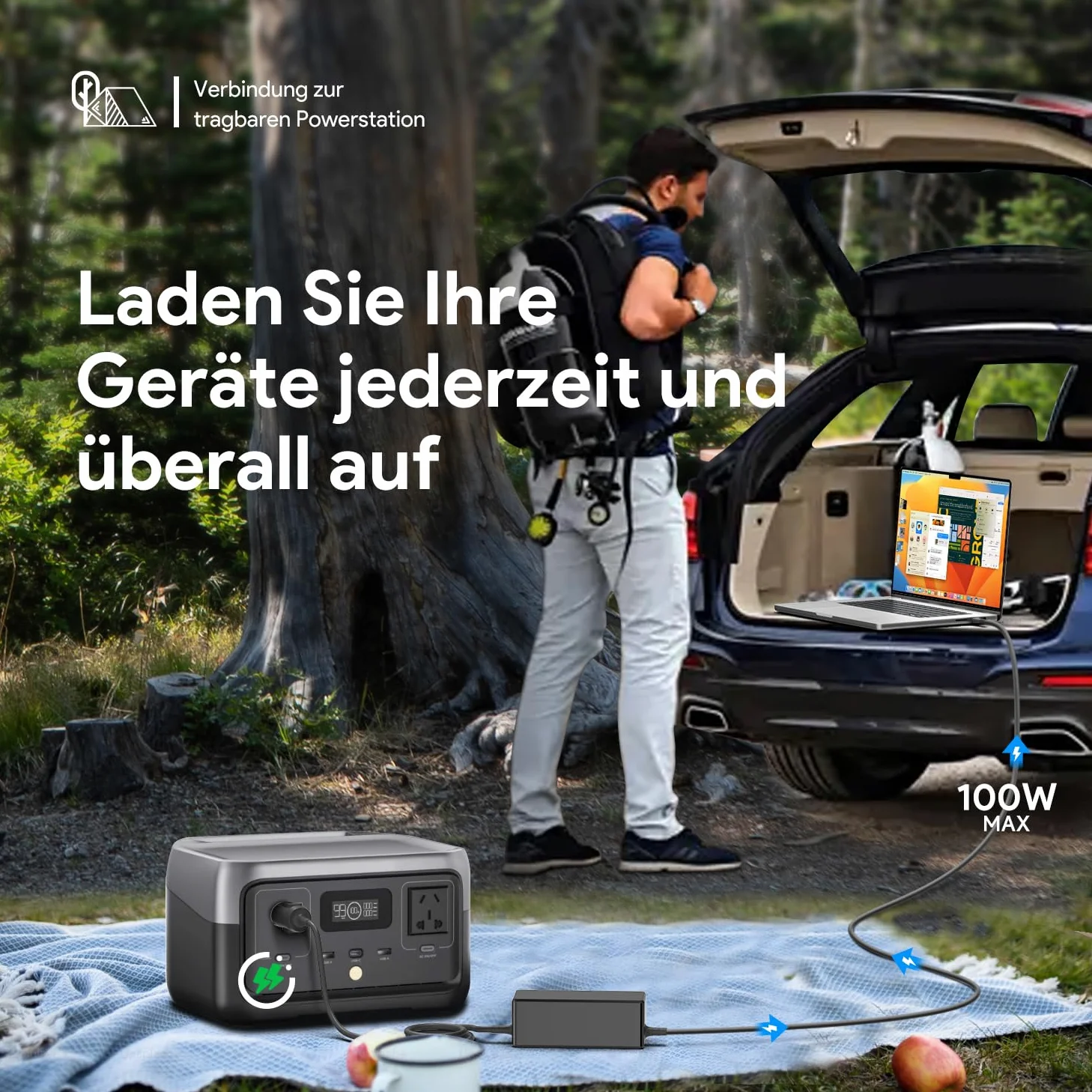 HKY 100W 90W DC 12V-24V KFZ USB C Netzteil, Type C Auto Ladegerät Adapter für Microsoft Surface Pro 9, Microsoft Surface Pro 11, Microsoft Surface book 4, Microsoft Surface Dock Type C kabel 2,6 Meter