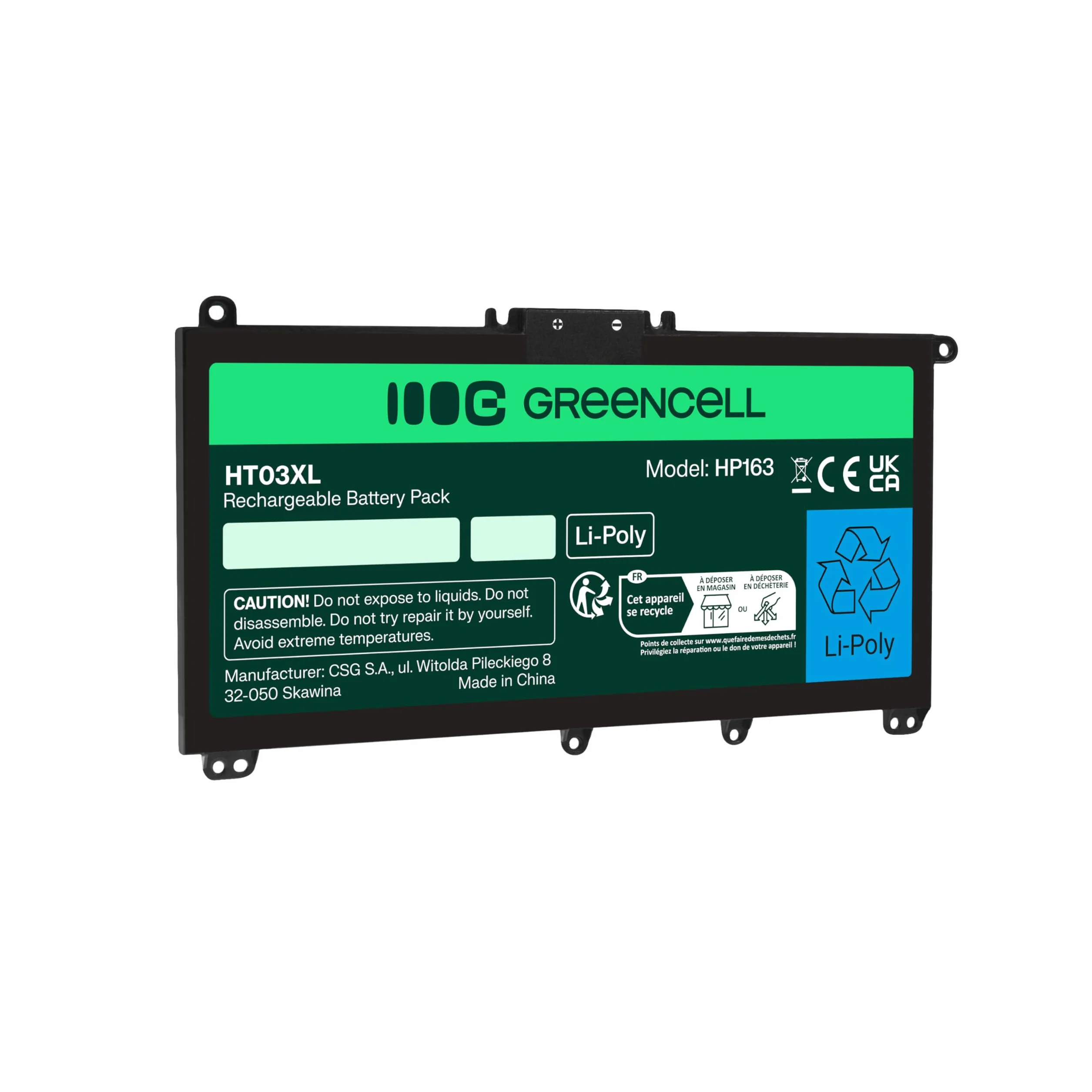 Green Cell Akku für HP HT03XL HTO3XL L11421-2C2 L11119-855 L11421-2C2 240 245 250 255 340 348 15-DB 15-DA 15-CS 17-BY 17-CA Pavilion 14-DH 15-CS 17-CA X360 14-DH
