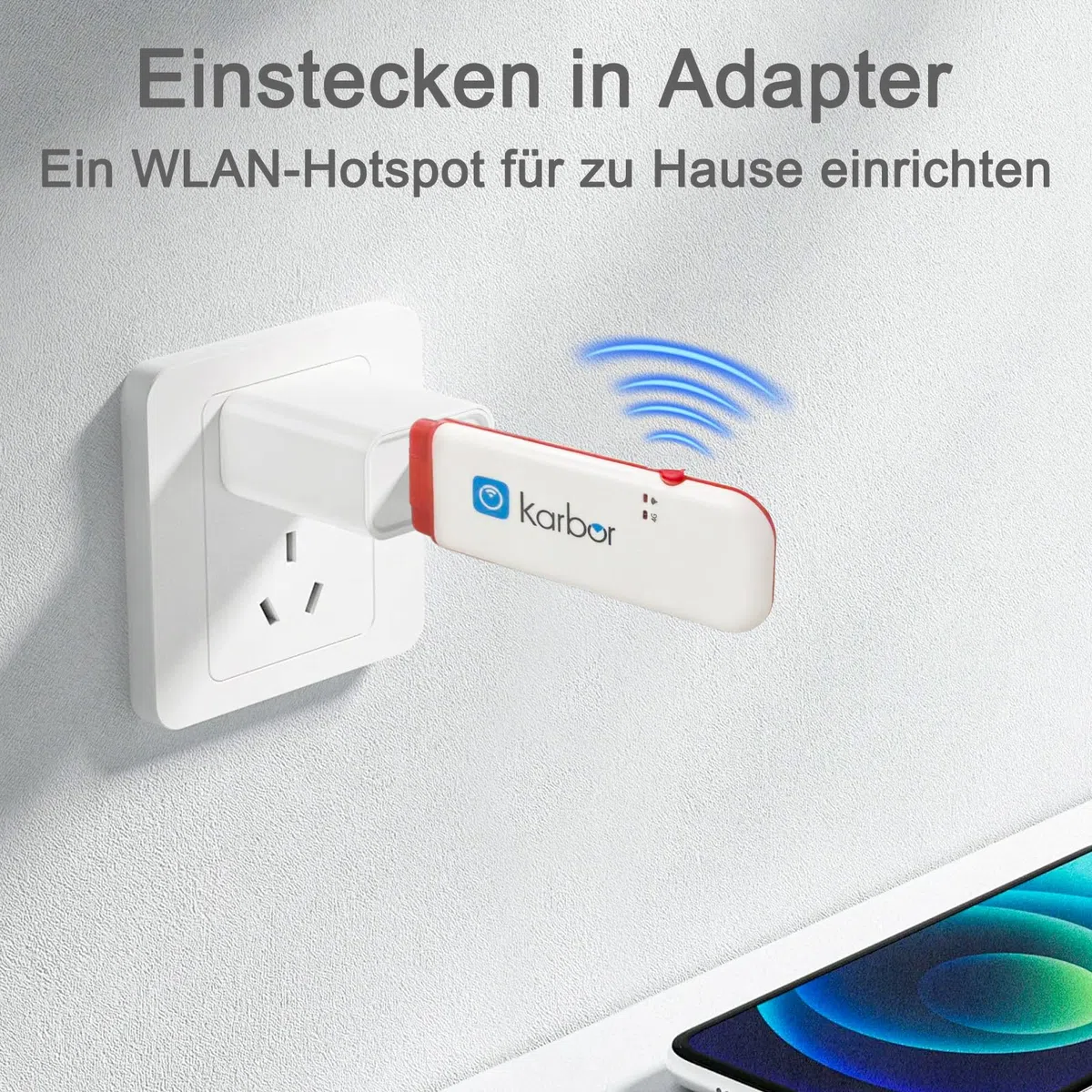 4G LTE WLAN-USB-Modem, 300 Mbit/s kostengünstiger WLAN Stick USB-Mobil-Breitband-Dongle, verbindet bis zu 10 Geräte, ideal für Geschäft und Reisen (1 Stück Externe Antenne enthalten)