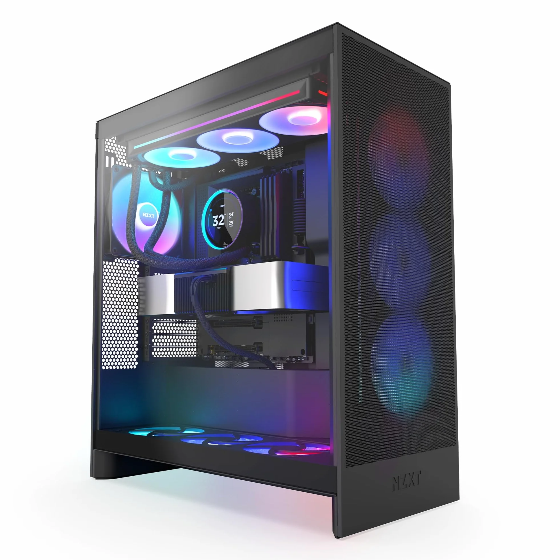 NZXT Kraken Serie – AIO CPU-Flüssigkeitskühler – Anpassbares LCD-Display – Hochleistungs-Lüfter – Kompatibel mit Intel® & AMD® Sockel – Elite 360 RGB – Schwarz