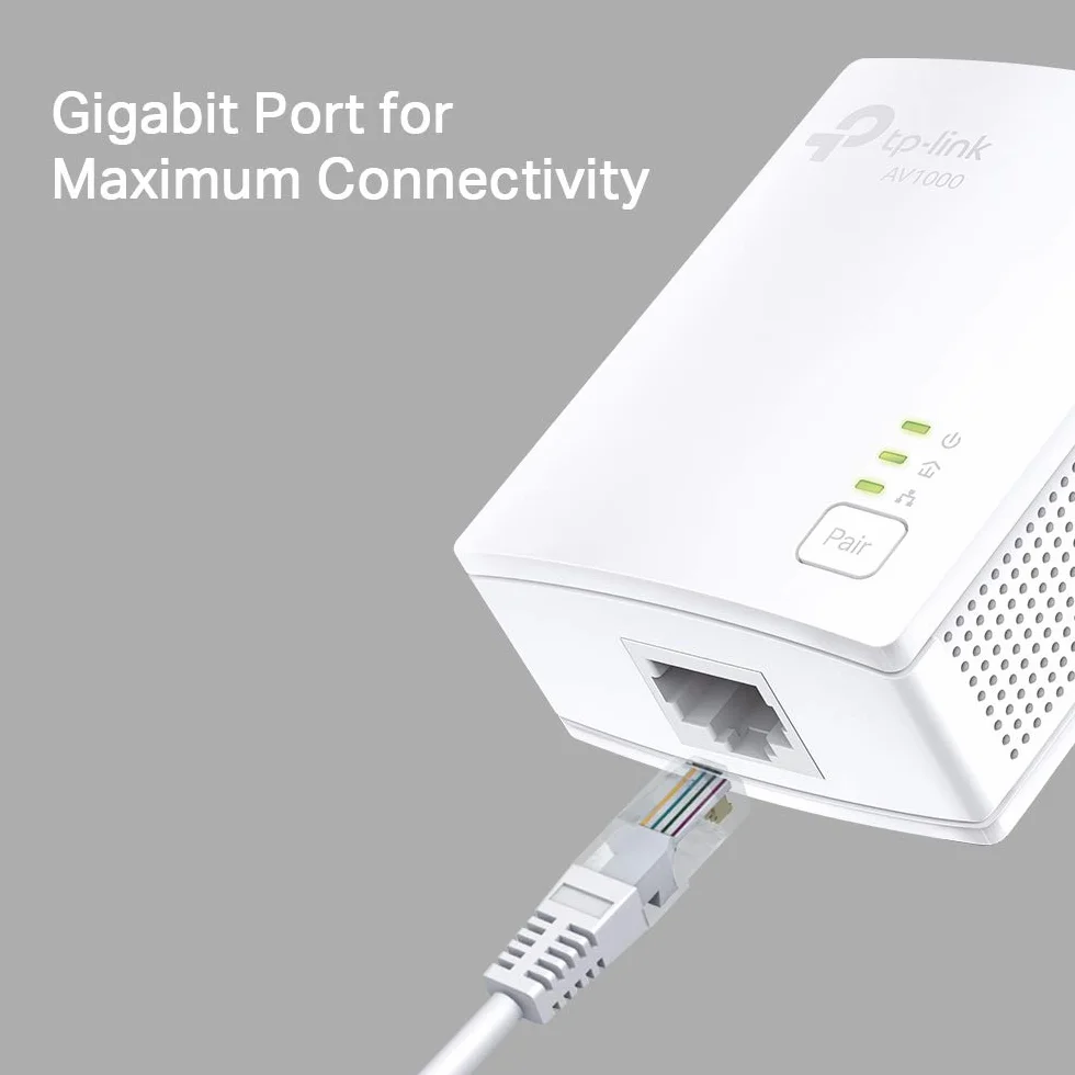 TP-Link Powerline Adapter Set TL-PA717 KIT(1000Mbit/s, Gigabit-Port, Plug&Play, Kompatibel mit Allen HomePlug AV/AV2 Powerline Adaptern, Ideal für Media-Streaming