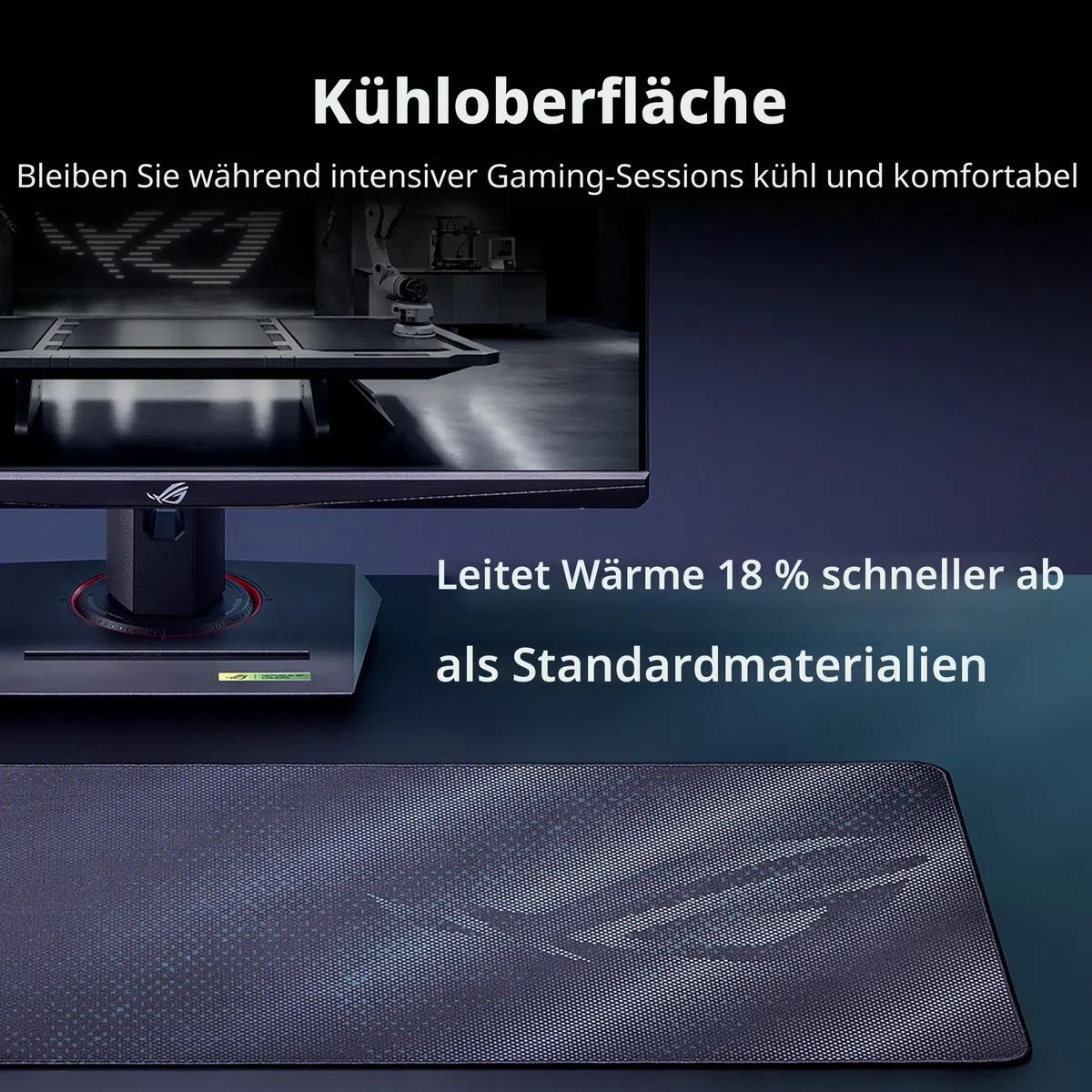 ASUS ROG Sheath II XXL Gaming-Mauspad (900 x 400 mm großes Mousepad, kühlendes Gewebe, optimierte Oberfläche für Esport und Gaming, ausfransungssichere, flach genähte Kanten, Schwarz)