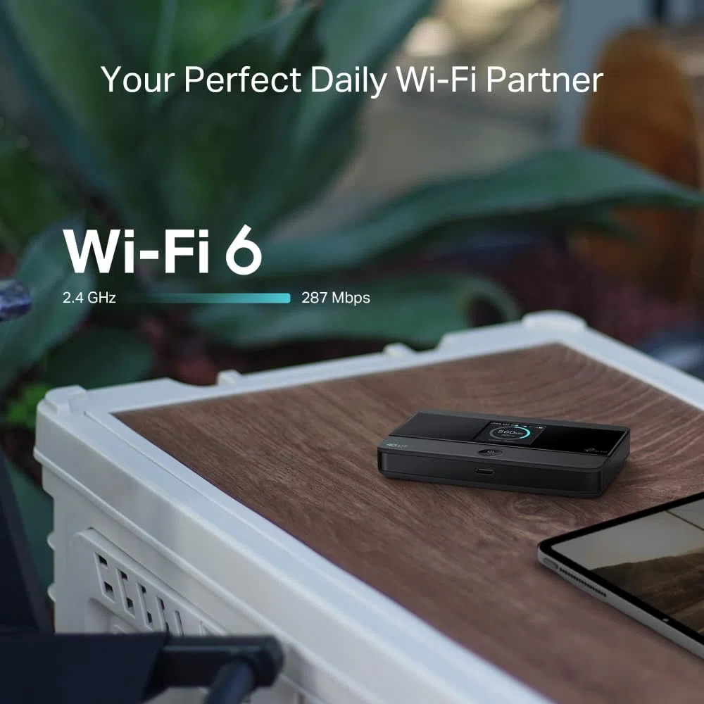 TP-Link M7352 Mobiler 4G-LTE-WLAN-Router mit bis zu 150 Mbit/s, Farb-LCD-Display, 2100-mAh-Akku (bis zu 10 Stunden Betriebszeit), verbindet bis zu 10 Geräte gleichzeitig