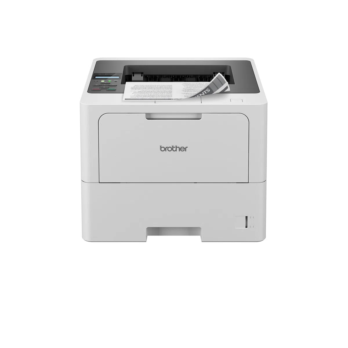 Brother HL-L6210DW Laserdrucker schwarz weiß (A4, 50 Seiten/Min., 1.200x1.200 DPI, LAN, WLAN, Duplex, 520 Blatt Papierkassette) weiß/grau