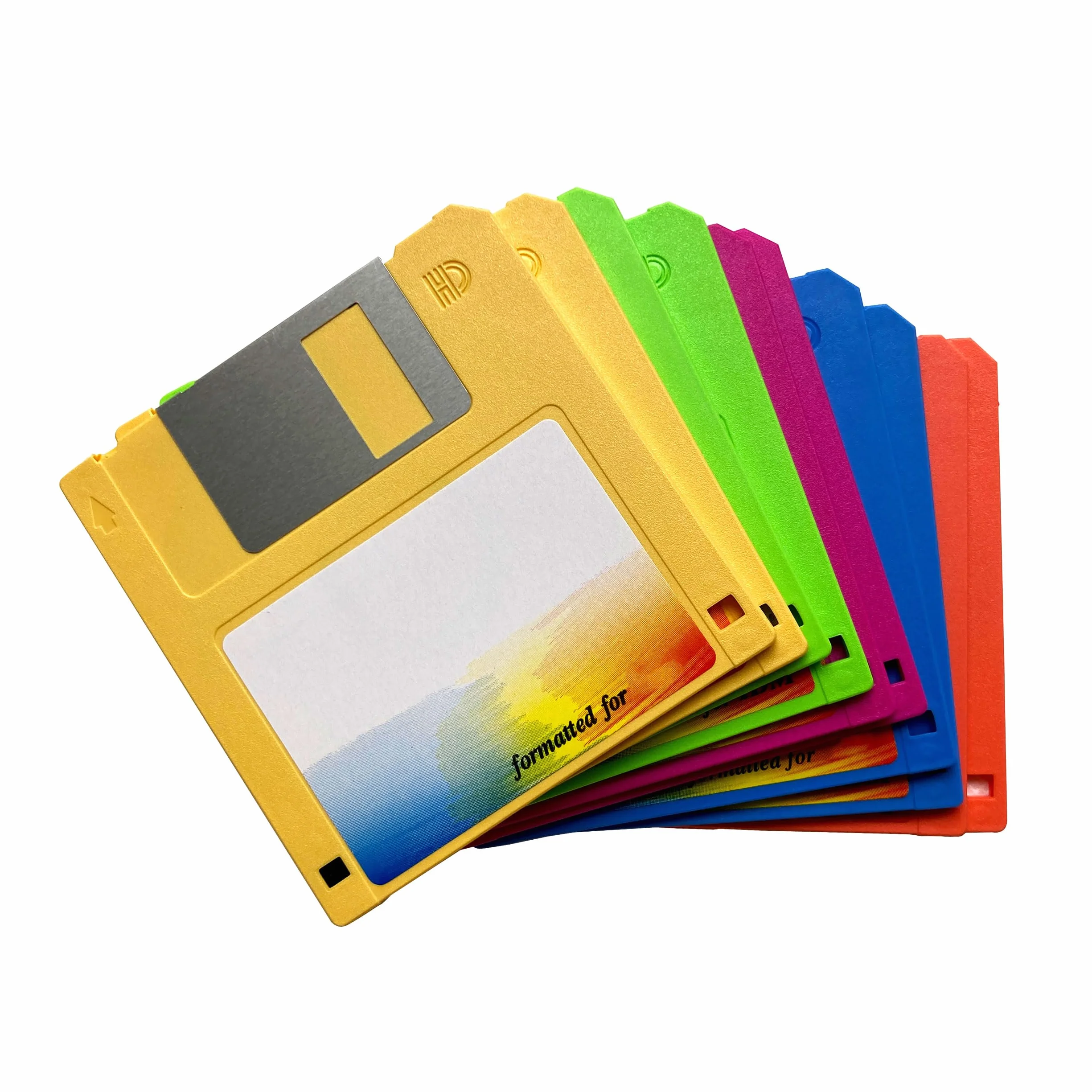 3,5 Zoll Floppy Disketten - 10er Pack (Mehrfarbig, 1,44 MB, Discontinuado)