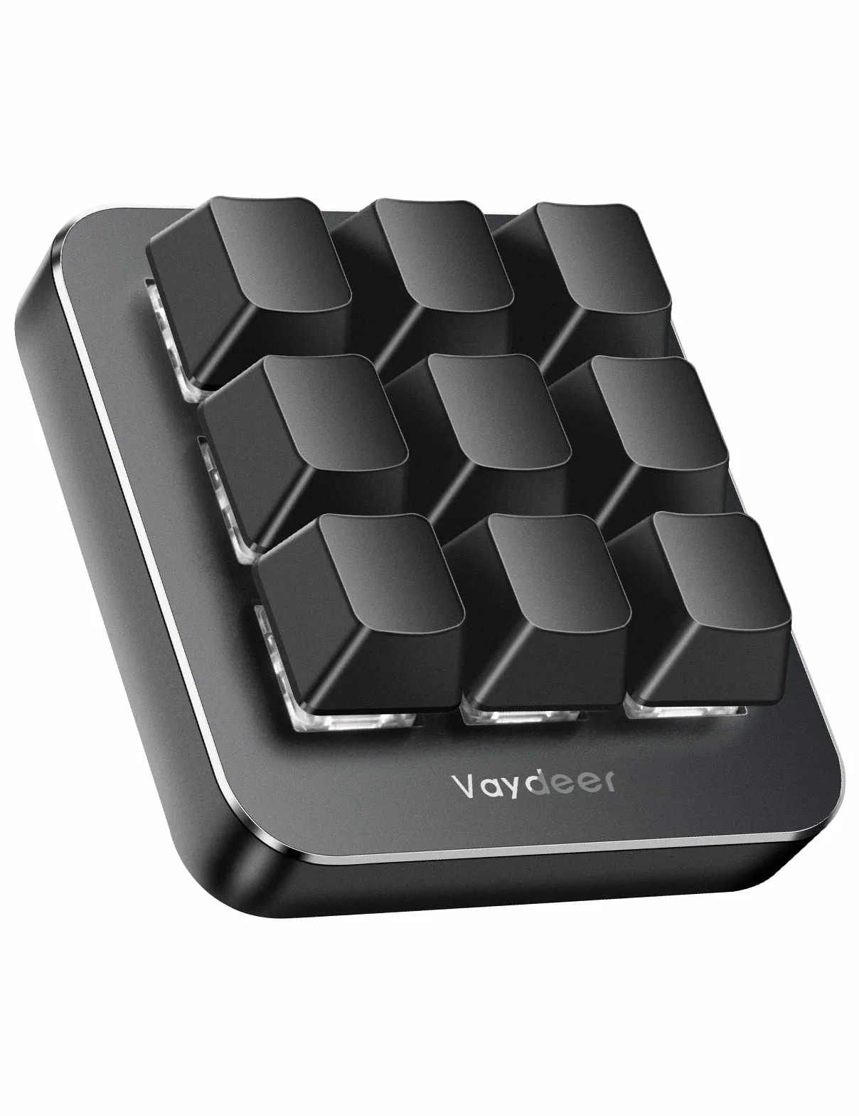 VAYDEER Makro-Tastatur - Einhändige, programmierbare, mechanische Mini-Tastatur mit 9 programmierbaren Tasten & Mehreren programmierbaren Schichten. Kompatibel mit Mac OS, Windows & Vista.
