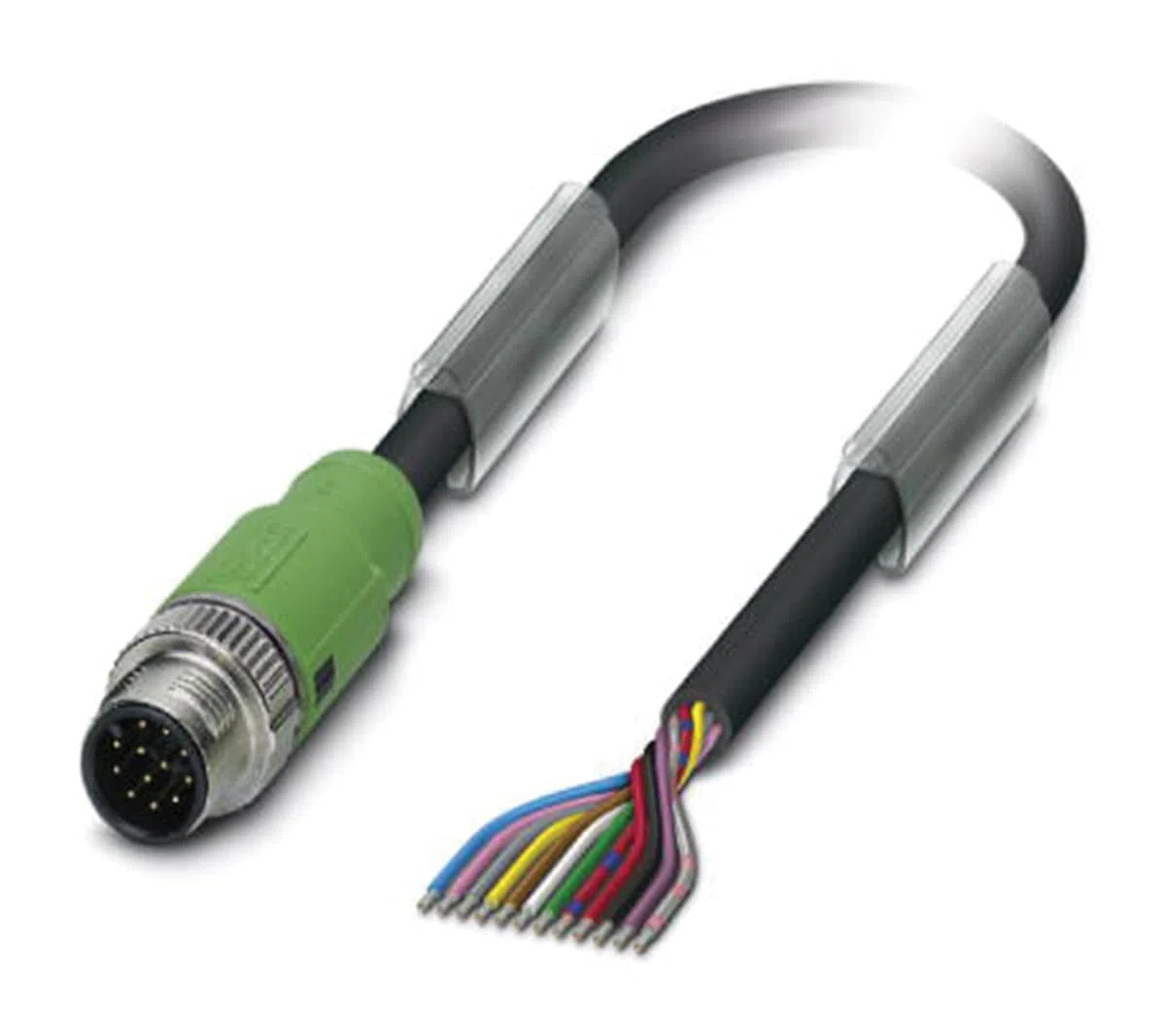 PHOENIX CONTACT SAC-12P-MS/1.5-PVC SCO Sensor/Aktor-Kabel, 12-Polig, A Kodierung, Auf Freies Leitungsende, 1.5m Kabellänge, Schwarz