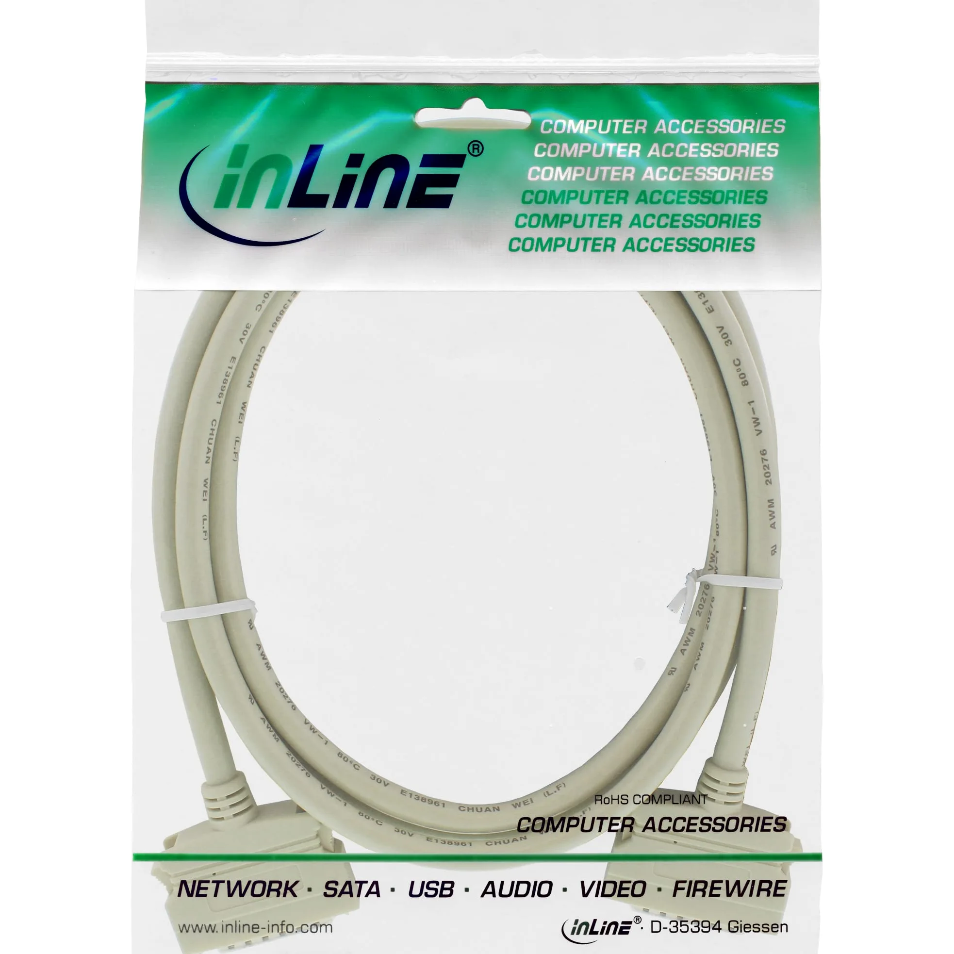 InLine® SCSI II Kabel, 50pol Mini Sub D Stecker/Stecker, 1m