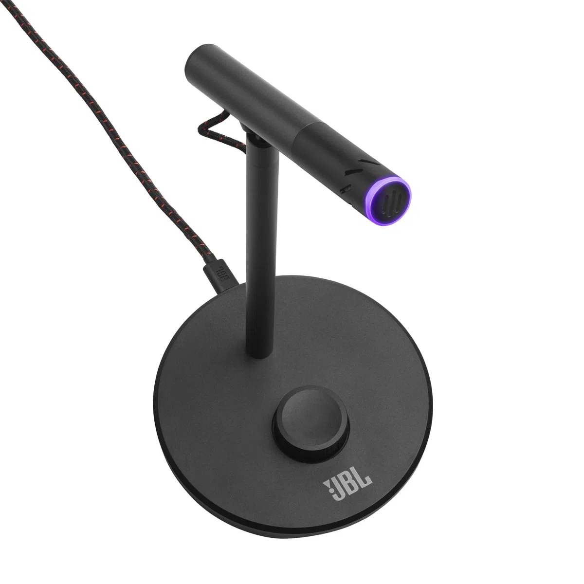 JBL Quantum Stream Talk – USB-Mikrofon mit einfachem Kondensator und super-kardioidem Aufnahmemuster für Streaming, Aufnahmen und Gaming – Schwarz