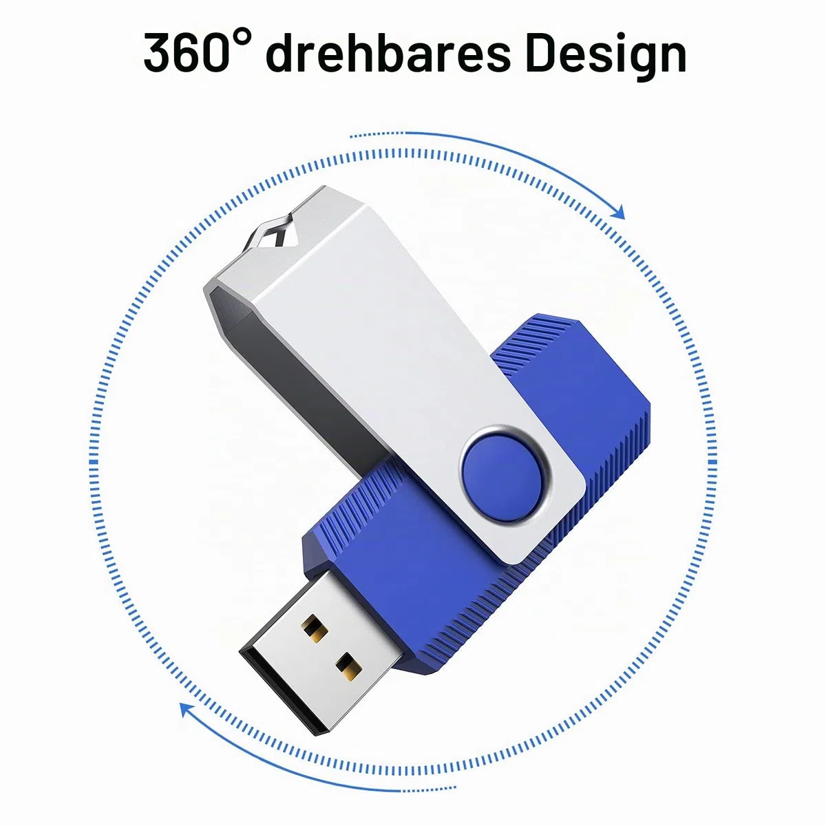 KEXIN USB Stick 64GB 5er Set, Speicherstick USB 2.0, Buntes Metallgehäuse, Drehbares Design - Schlüsselanhängergeeignete USB-Sticks