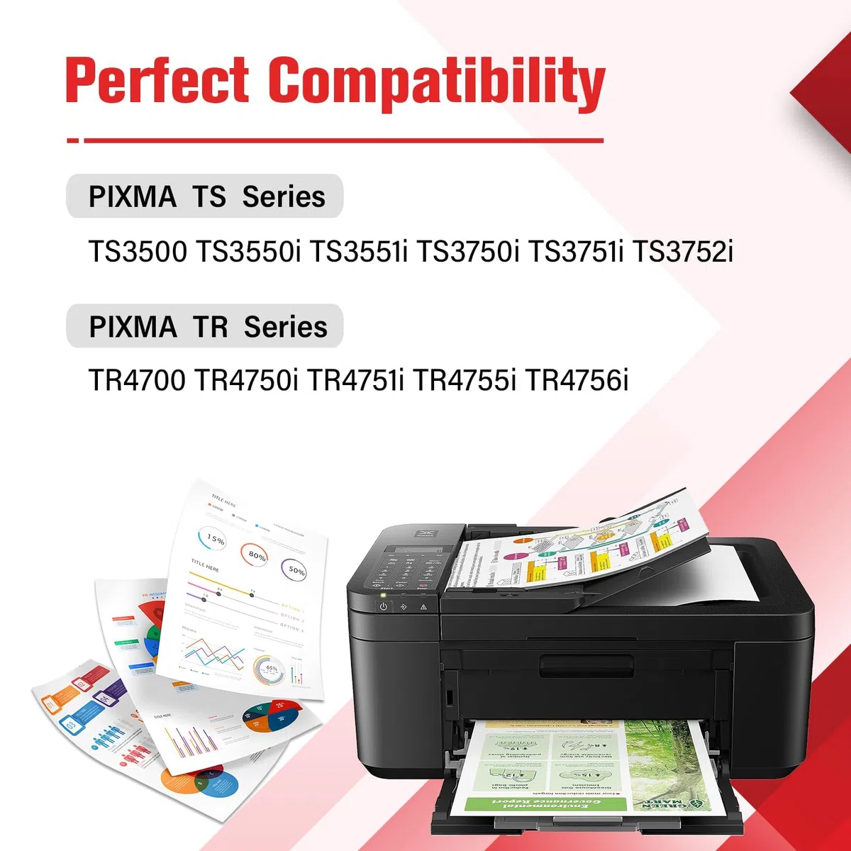 Druckerpatronen 575 576 XL TR3750i TR4755i TS3550i TS4750i Patronen: Kompatibel für Canon PG 575 CL 576 Druckerpatronen für Canon Pixma TR4700 TS3551i TS3751i TR4751i TS3500 TR4756i PG-575XL CL-576XL