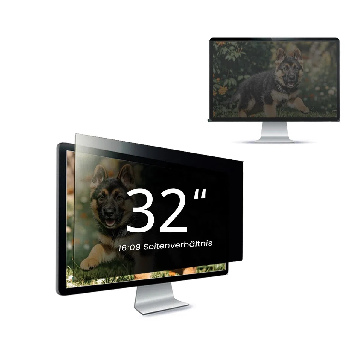 Blickschutzfolie für 31,5 Zoll 16:9 Monitor, Abnehmbarer Sichtschutzfilter mit Blaulichtfilter, HD Privacy Screen 31.5 mit Anti-Glare & Blendschutz, Breite x Höhe: 697 mm x 392 mm