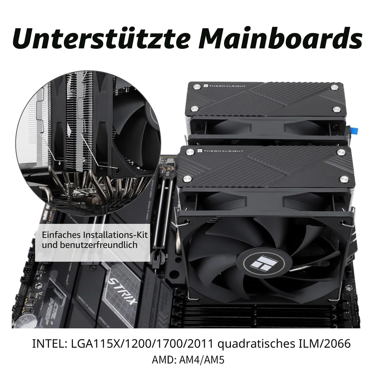 TR Phantom Spirit 120 CPU-Luftkühler, 7 Heatpipes, 157 x 120 x 157 mm, 1500 U/min, 66.17 CFM, für AMD AM4 AM5/Intel 1700/1150/1151/1200, Desktop, Server