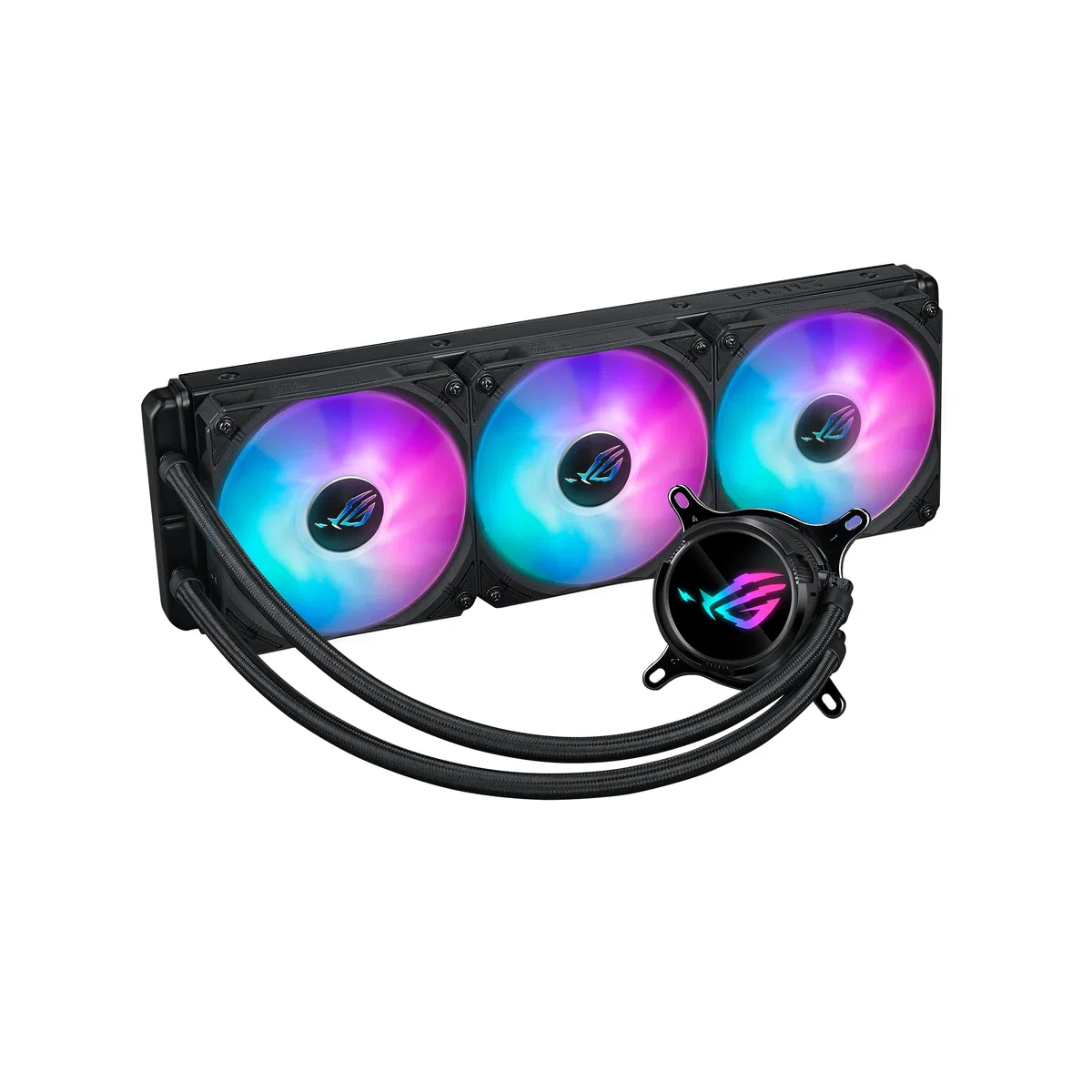 ASUS ROG Strix LC III 360 ARGB All-in-One Flüssig-CPU-Wasserkühlung schwarz (DREI adressierbare ROG ARGB-Lüfter, Anti-Vibrations-Gummi, kompatibel mit Intel LGA 1700, 1200, 115X, AMD AM5, AM4)