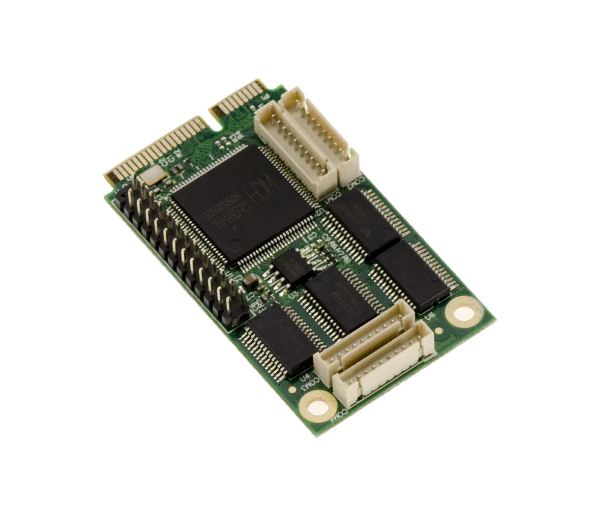 KALEA-INFORMATIQUE MiniPCIe-Karte 1 parallel Port LPT DB25 + 2 Ports COM DB9 RS232 Full Size mPCIe-Format mit Chipsatz WCH CH384L.