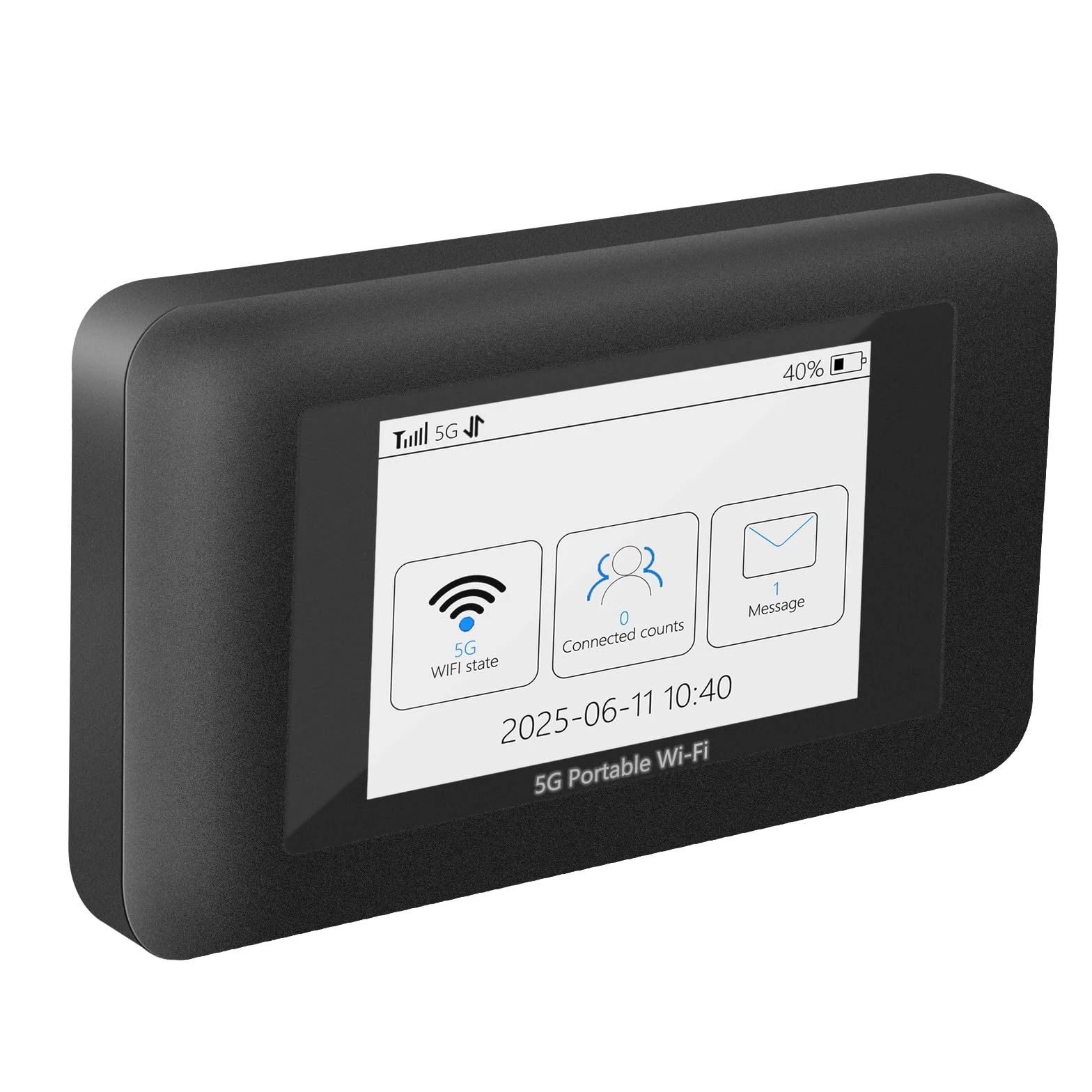 5G Wi-Fi 6E tragbarer WLAN-Hotspot Router-Bis zu 2,7 Gbit/s, 5000mAh Dual-Band 5G WLAN mit Abdeckung in über 200 Ländern, Nano-SIM-Karten Slot, Verbindung zu bis zu 16 Geräten