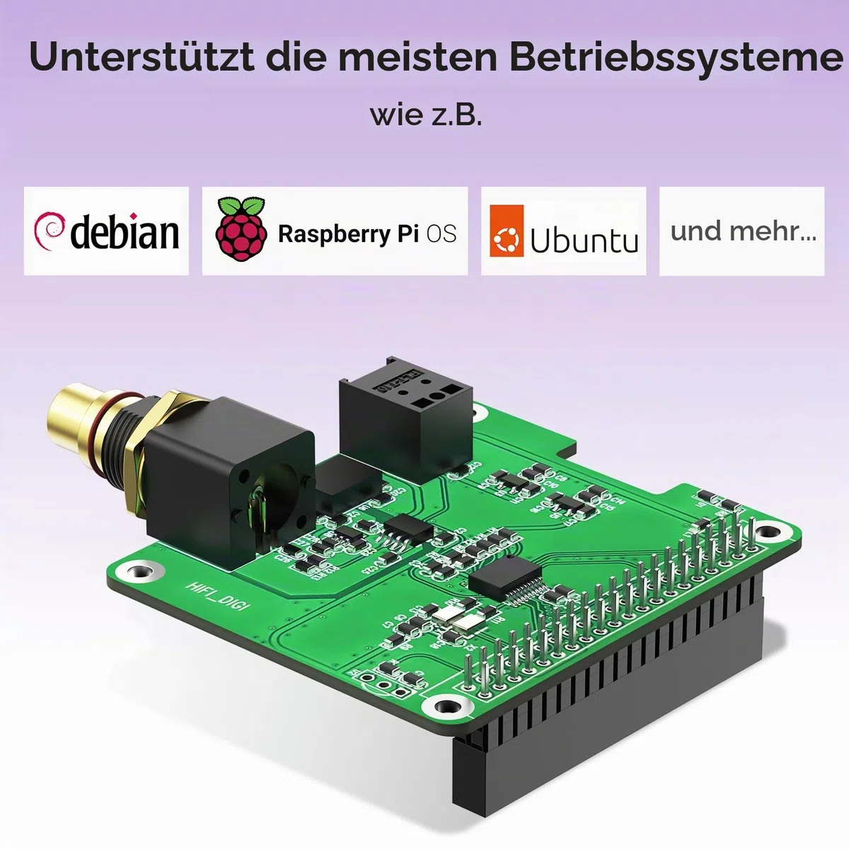 InnoMaker Digi One HAT für die gesamte Raspberry Pi-Serie, S/PDIF(IEC60958-3) Digitale Audiokarte für HiFi-Sound