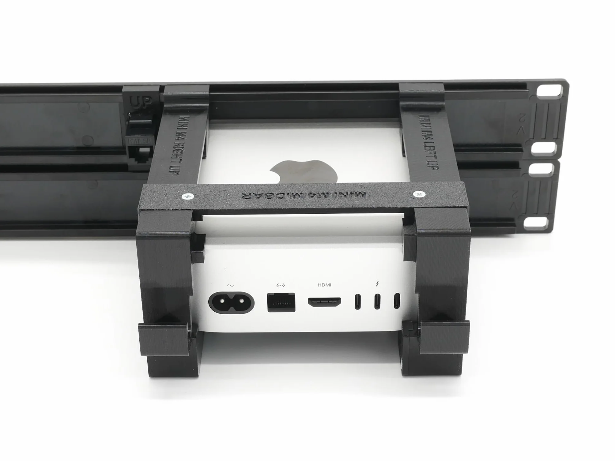 Rack Mount for 3X Apple Mac mini M4 with Remote on/Off Button no keystones