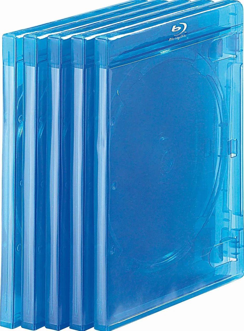PEARL Blu-ray Jewel Box: Blu-ray Slim-Soft-Hüllen blau-transparent, Versandrückläufer (Blueray Hüllen)