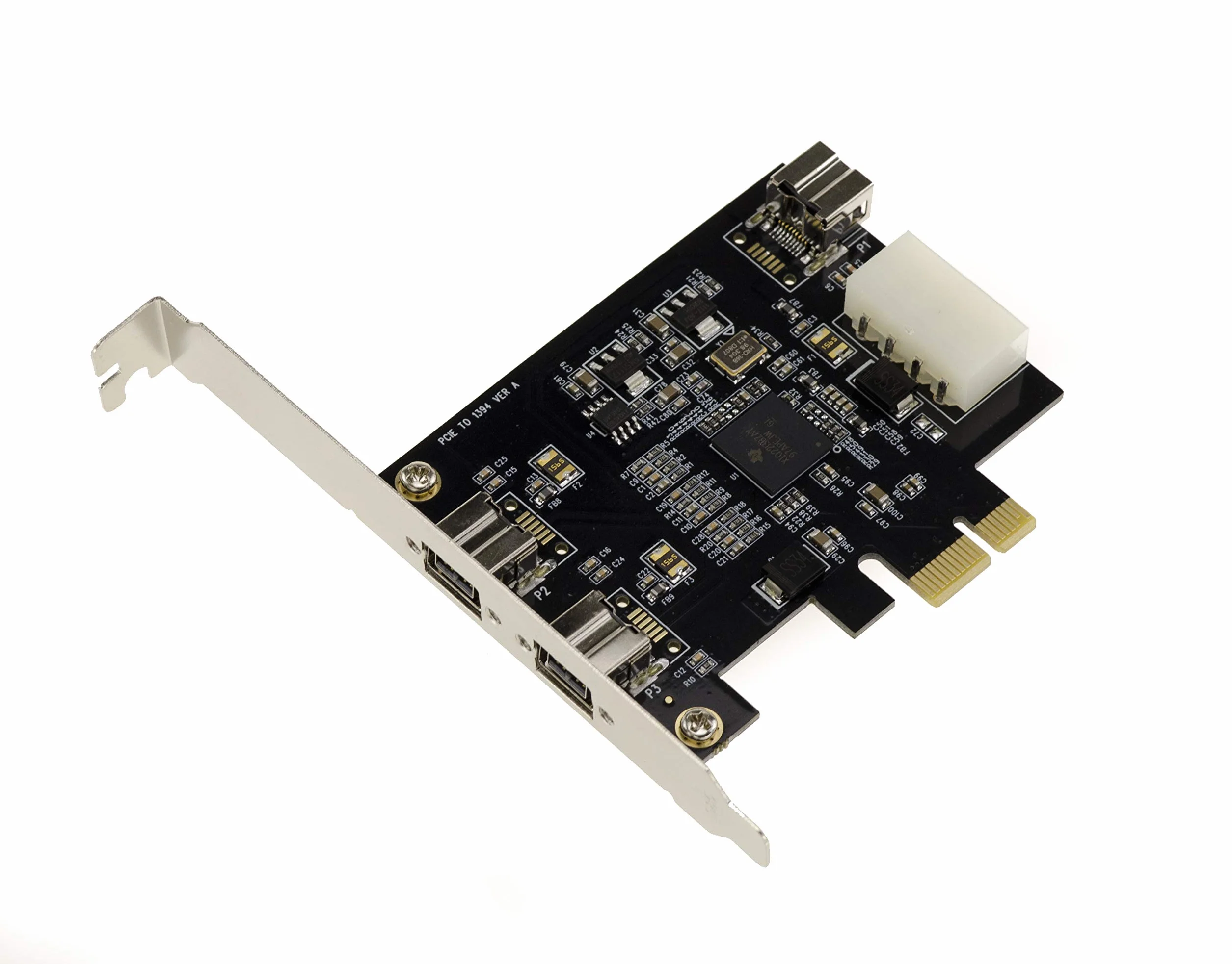 KALEA-INFORMATIQUE PCIe Firewire 800 IEEE1394B Controller-Karte auf PCI Express Port 1x 2+1 Ausgänge mit TI Chipsatz XI02213AZAY.