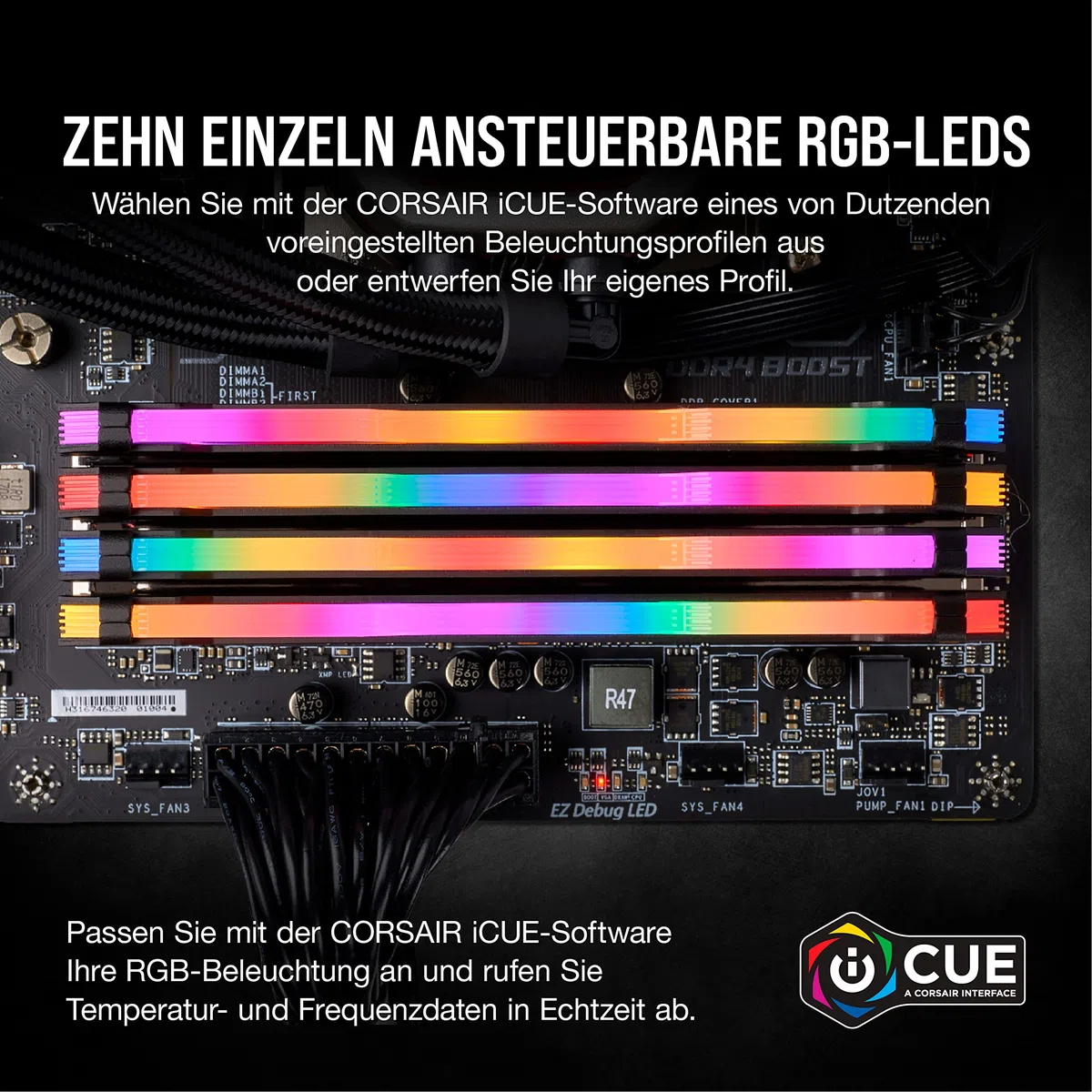 CORSAIR Vengeance RGB PRO DDR4 RAM 32GB (2x16GB) Bis zu 3600MHz CL18-22-22-42 1.35V Intel AMD Desktop-Computer-Speicher – Schwarz (CMW32GX4M2Z3600C18)