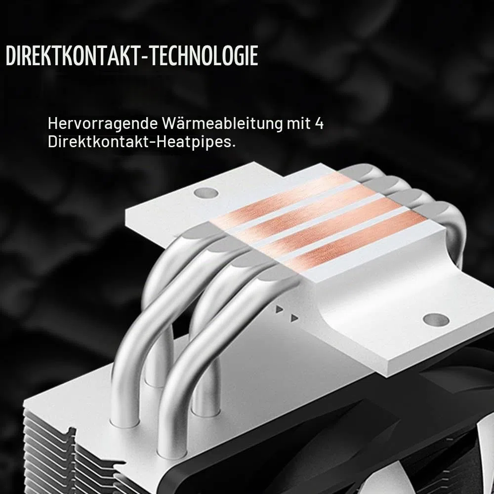 ID-COOLING SE-214-XT ARGB CPU-Kühler, 4 Heatpipes, CPU-Luftkühler, ARGB-Lichtsynchronisation mit Motherboard (5 V 3-poliger Stecker), CPU-Lüfter für Intel/AMD, LGA 1700 kompatibel