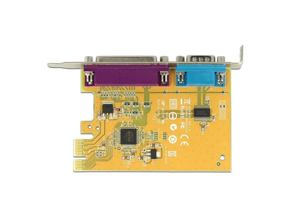 Delock PCIe x1 Seriell 1x parallel 1x