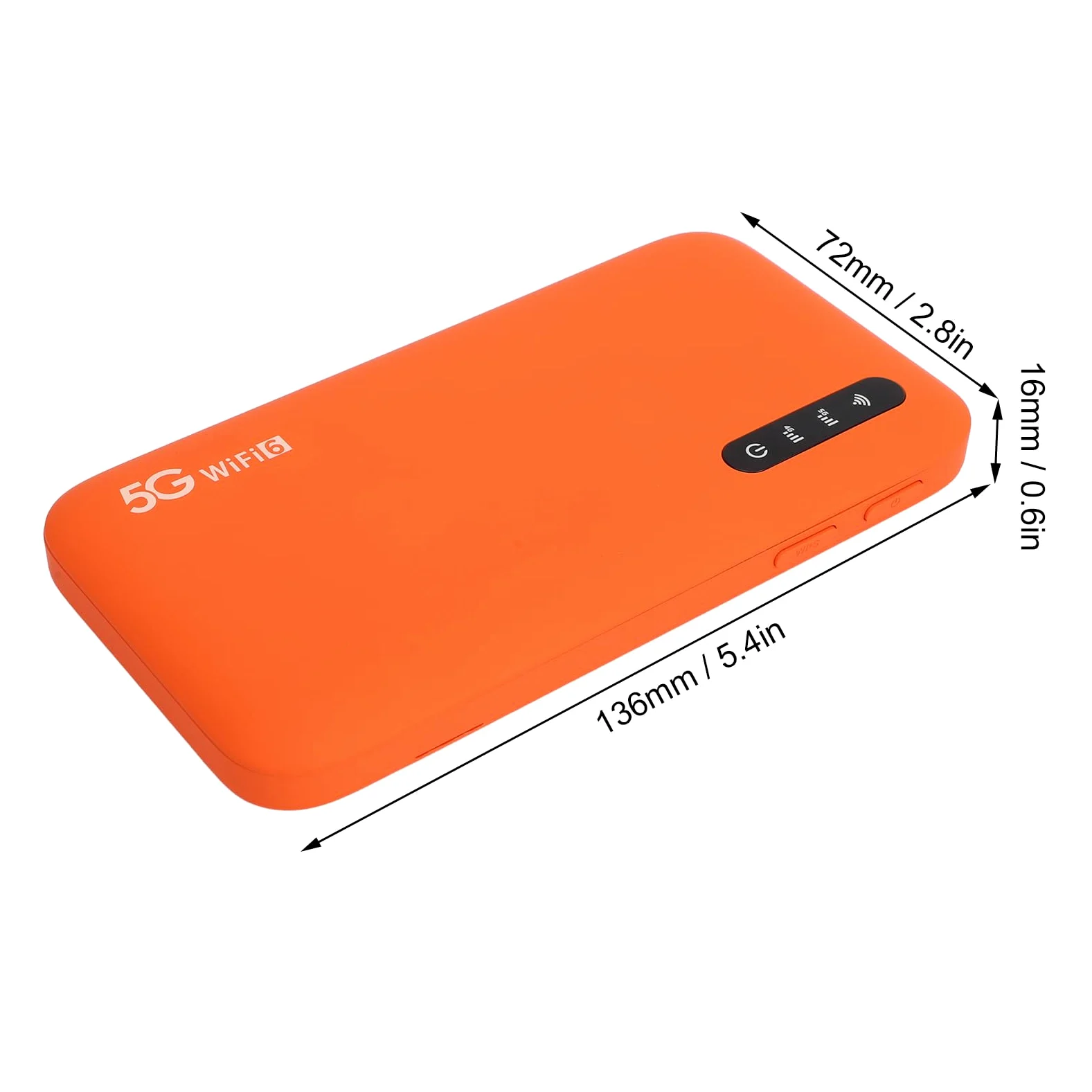 Tragbarer 5G-WLAN-Hotspot, 2,4 GHz 5,8 GHz WiFi 6, Mobiler Hotspot mit SIM-Kartensteckplatz, 16 Gemeinsame Geräte, 6100 MAh, Reise-WLAN-Gerät für Telefone, Laptops, Tablets