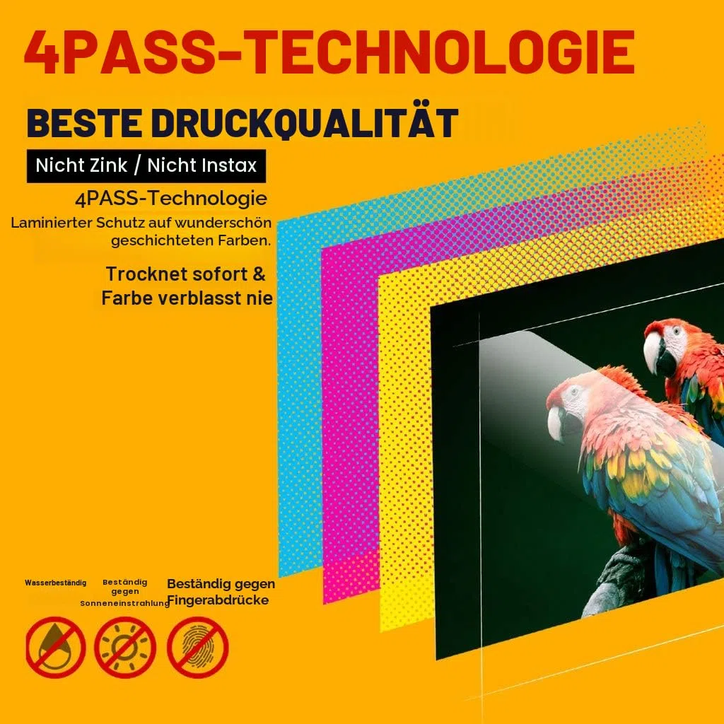 KODAK PD460 - Farbfotodrucker, 10 x 15 cm, Bluetooth und Docking, Weiß/Schwarz