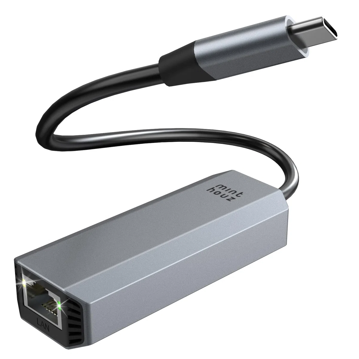 Minthouz USB LAN Adapter,5G Ethernet Adapter,Aluminium RJ45 USB C auf Netzwerkadapter für Dell/HP/Mac,Thunderbolt 4/3 LAN Ethernet Stecker mit 10G Spec für NAS Windows, MAC, Linux