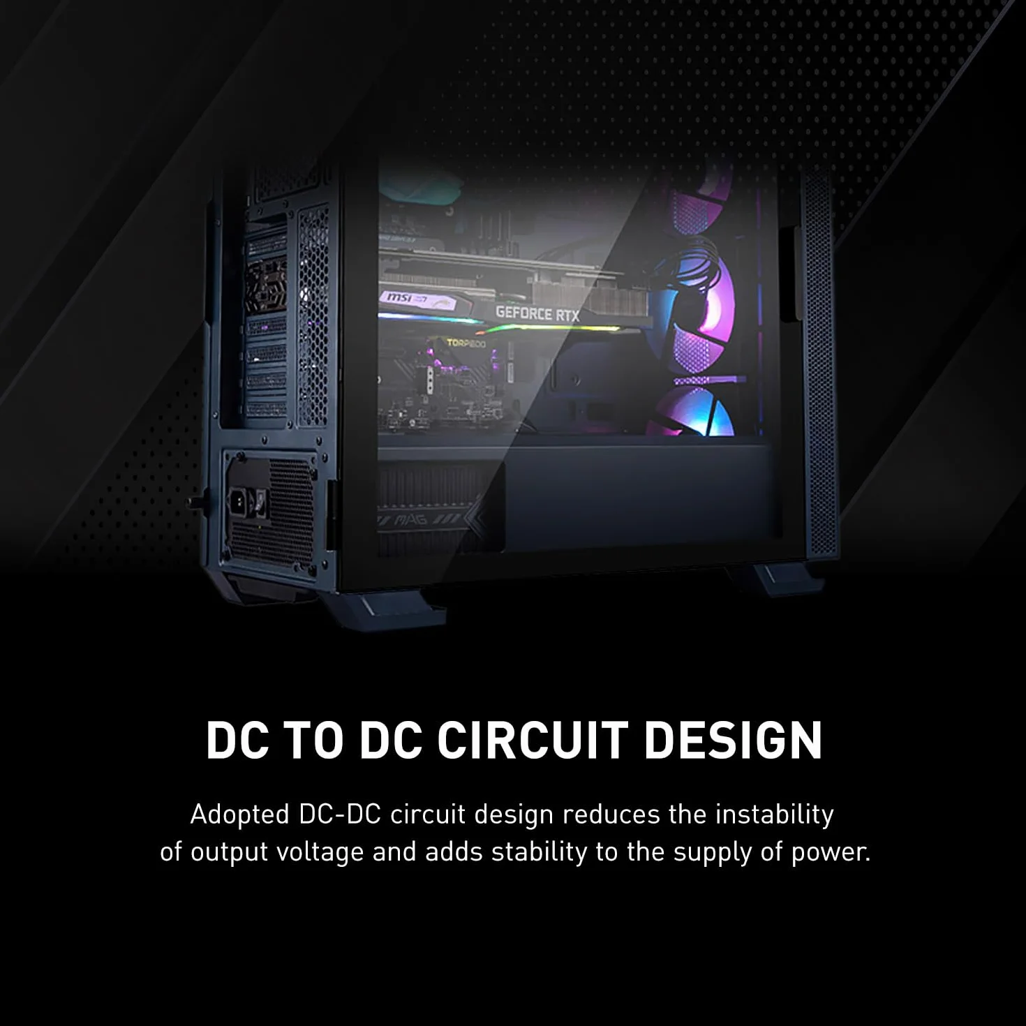 MSI MAG A650BN Netzteil, EU-Stecker - 650W, 80 Plus Bronze Zertifiziert, ATX-Netzteil, 12V Single-Rail, DC/DC-Spannungswandler-Design, 120mm Lüfter - 5 Jahre Garantie