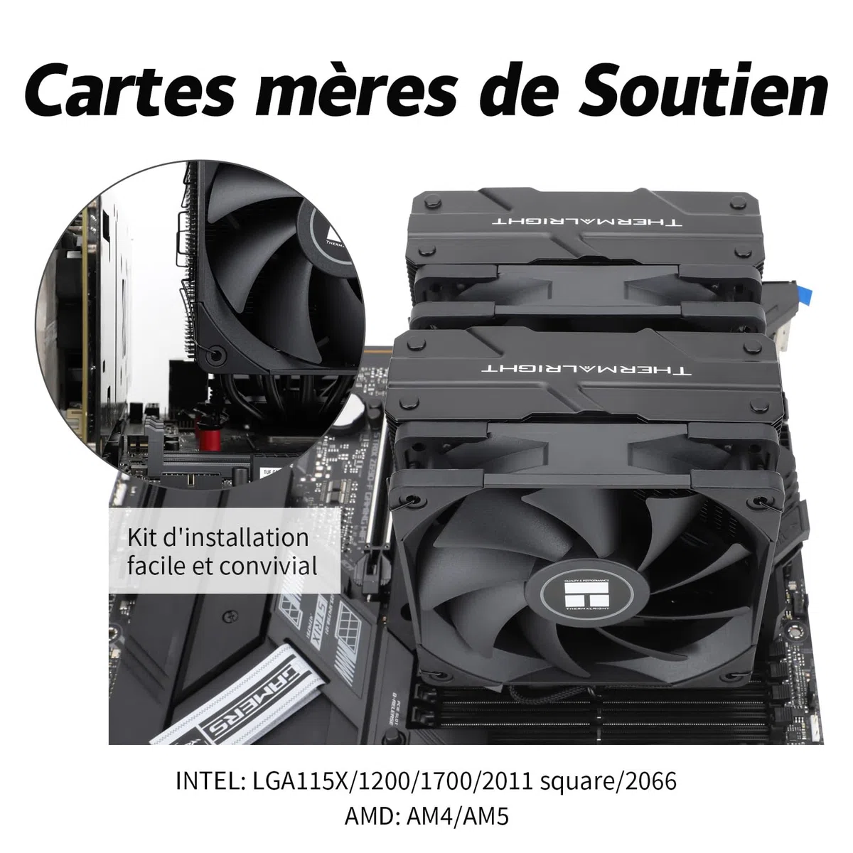TR Peerless Assassin 120 Black CPU-Luftkühler, 6 Heatpipes, Dual TL-C12B 120mm PWM Lüfter, AGHP-Technologie, für AMD AM4 AM5,Intel 1700/1150/1155/1200/2011